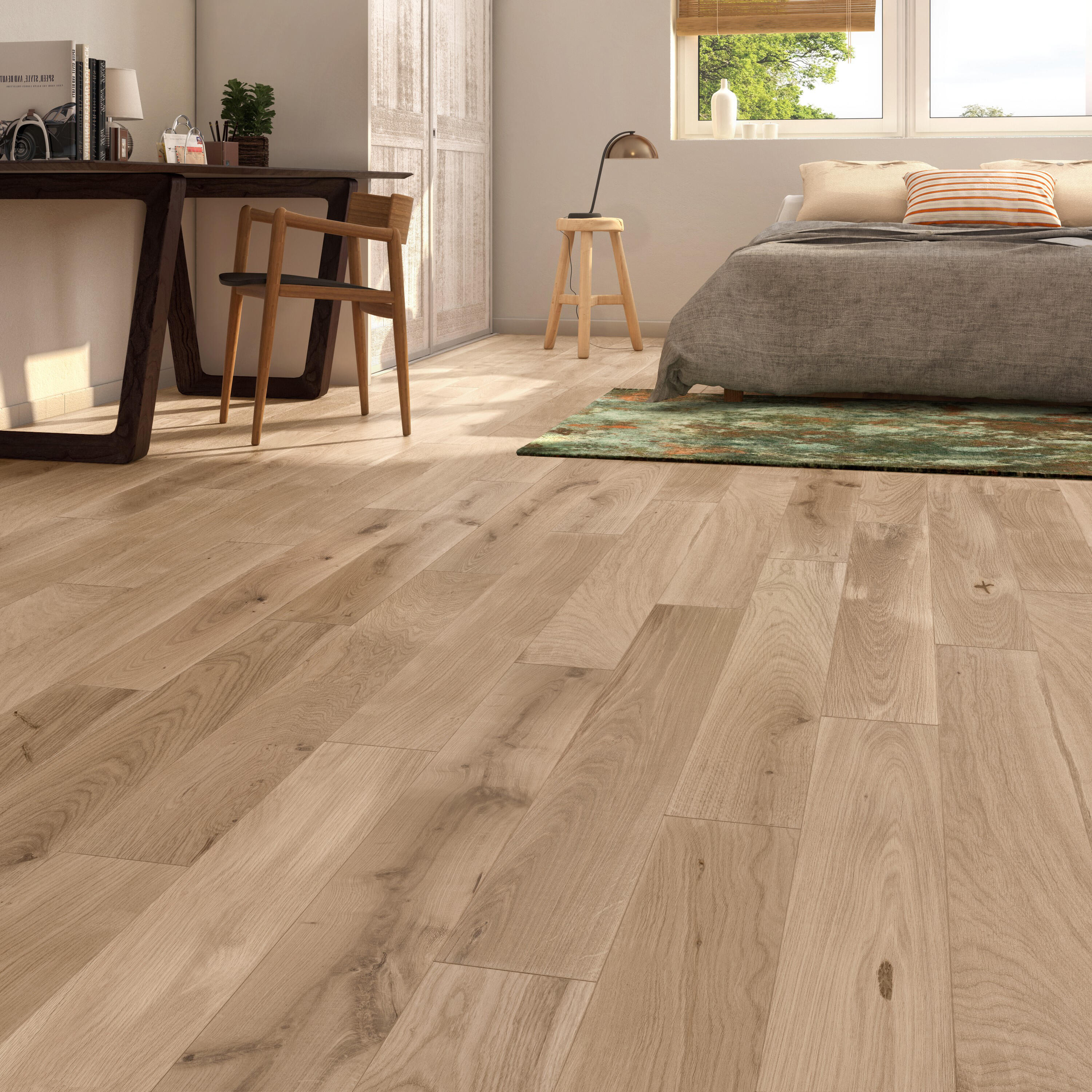 Echantillon parquet massif, L, chêne naturel huilé - 2
