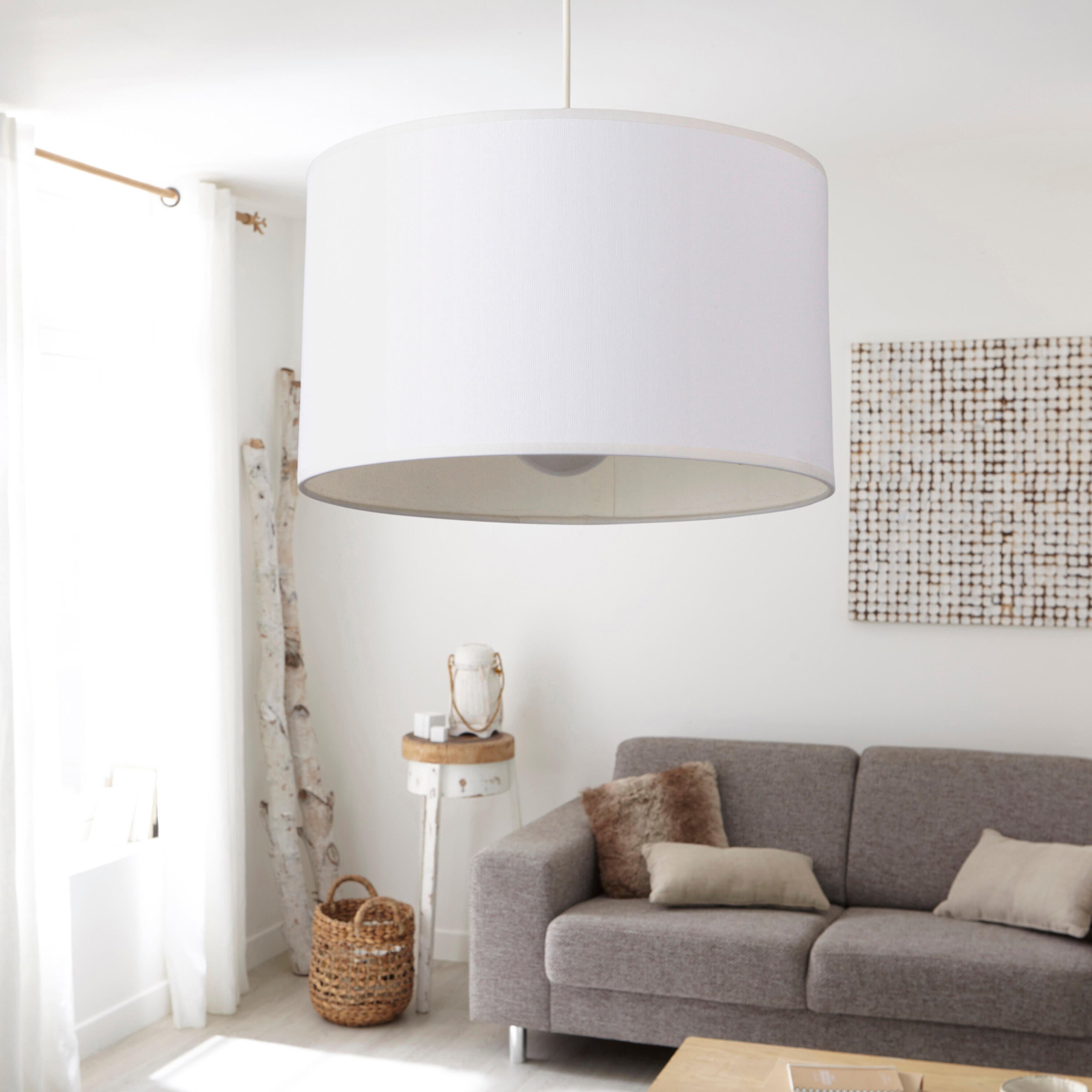 Suspension Natt polyester, blanc, Diam.29 cm, E27 - 2