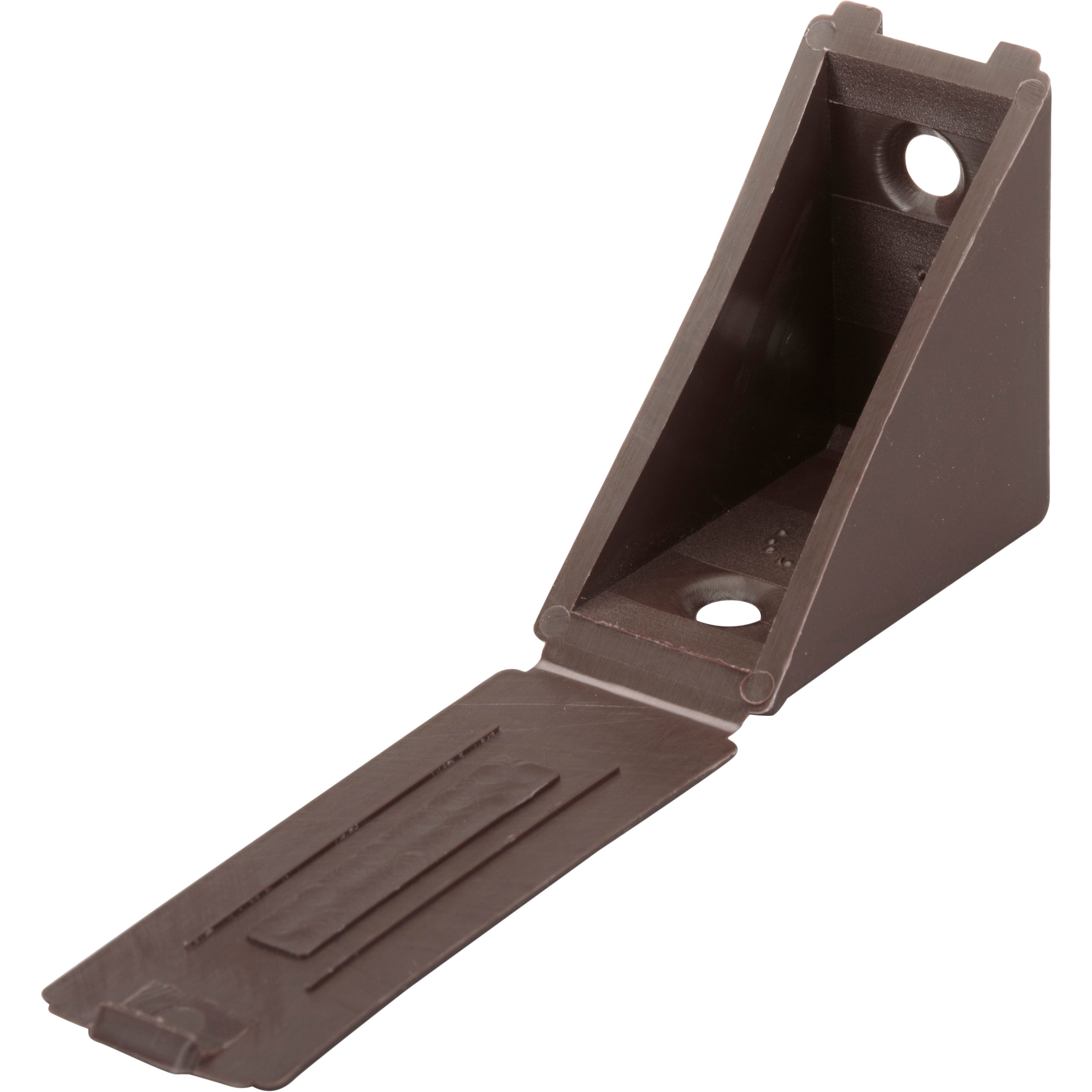 Lot de 4 taquets à visser, plastique brun - 2