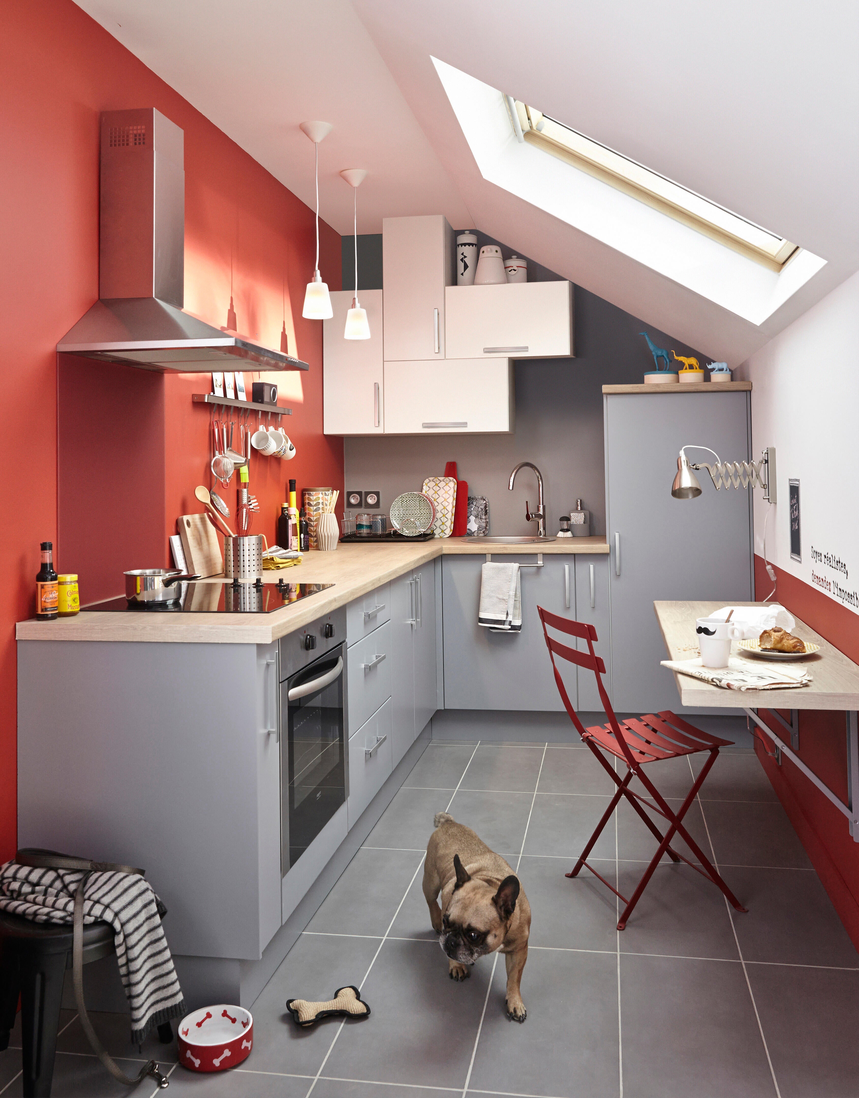 Chaise de jardin FERMOB Bistro en acier rouge - 5