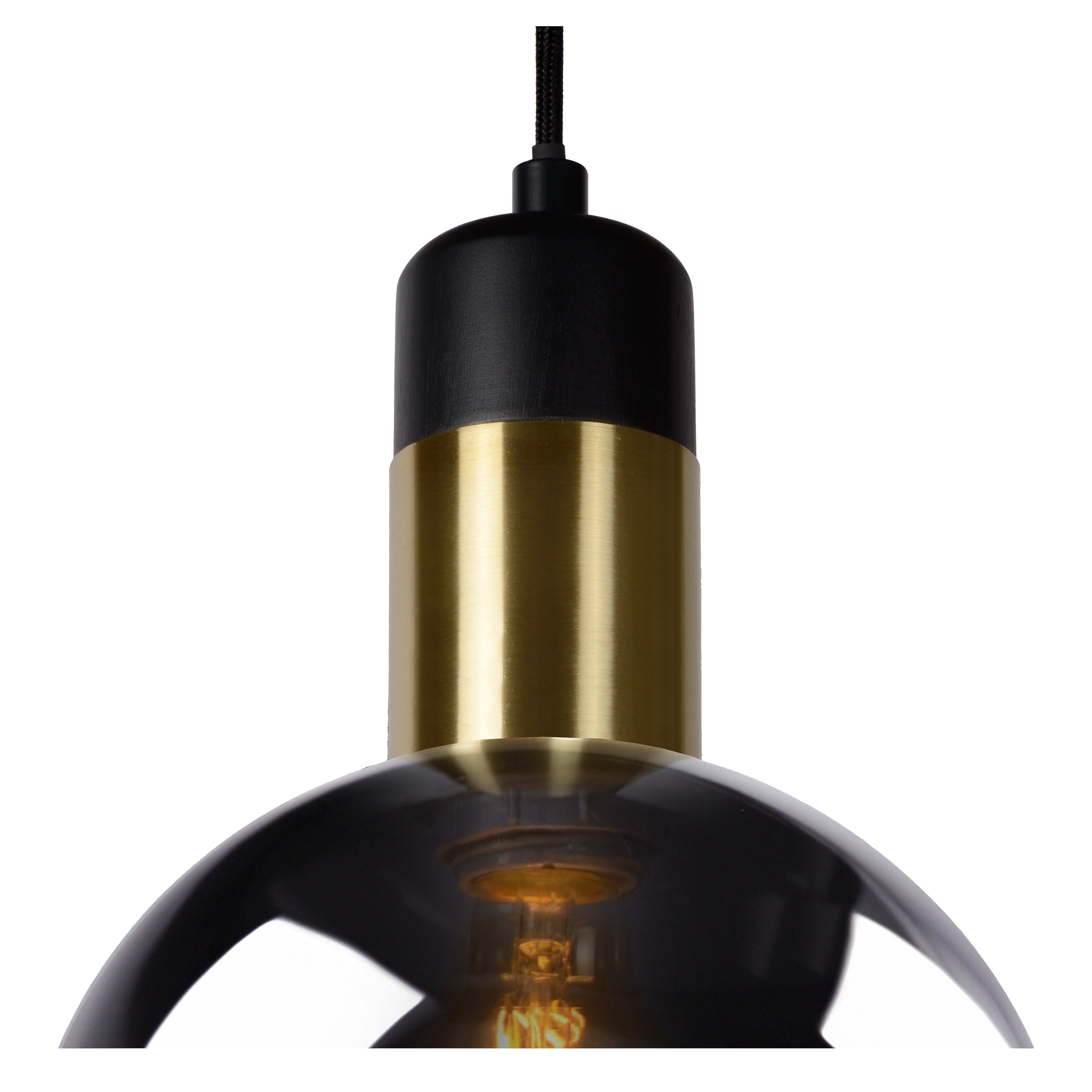 Suspension Julius verre, fumée, Diam.28 cm, E27 - 3