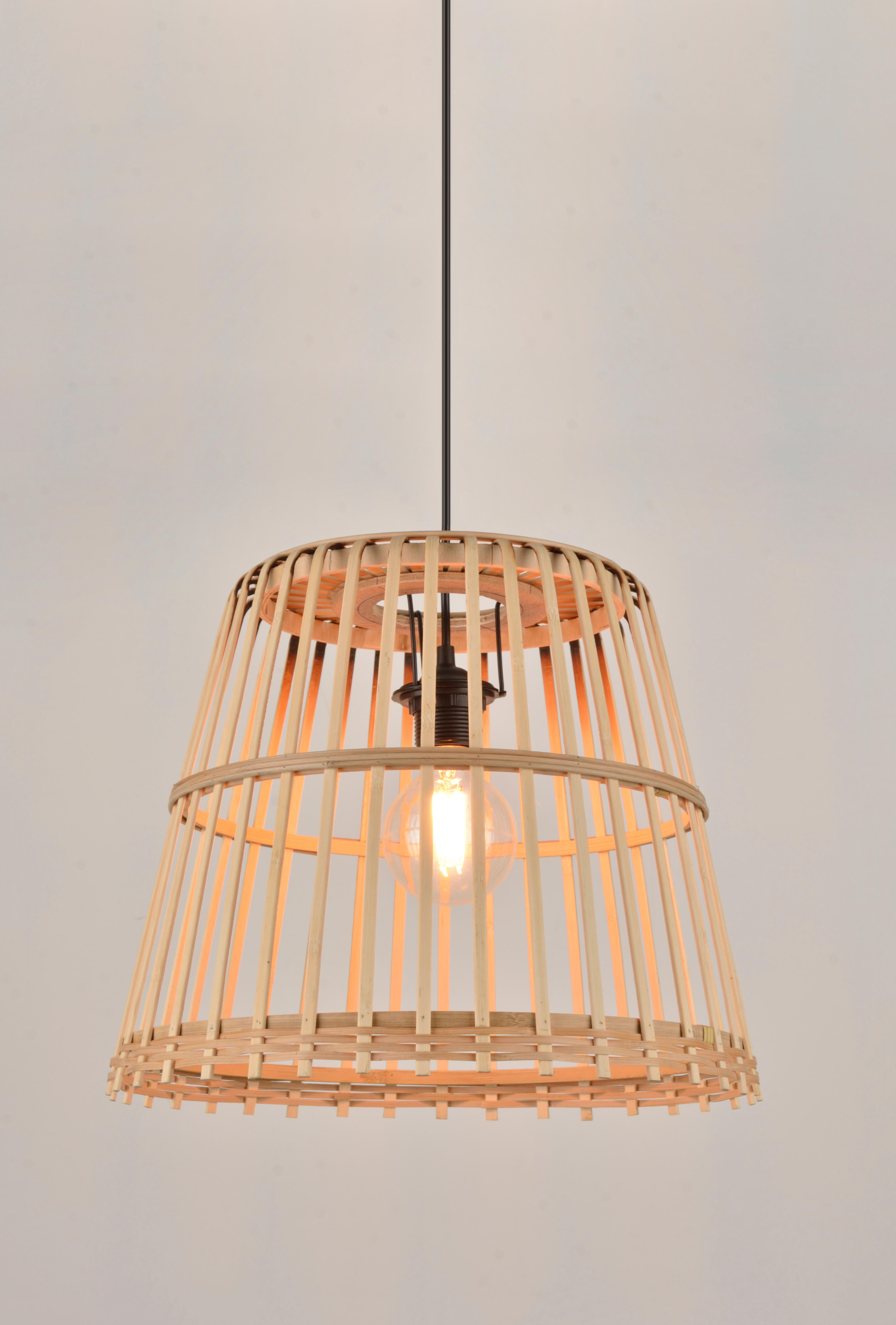 Suspension Cortes bambou, beige, Diam.37 cm, E27 - 3