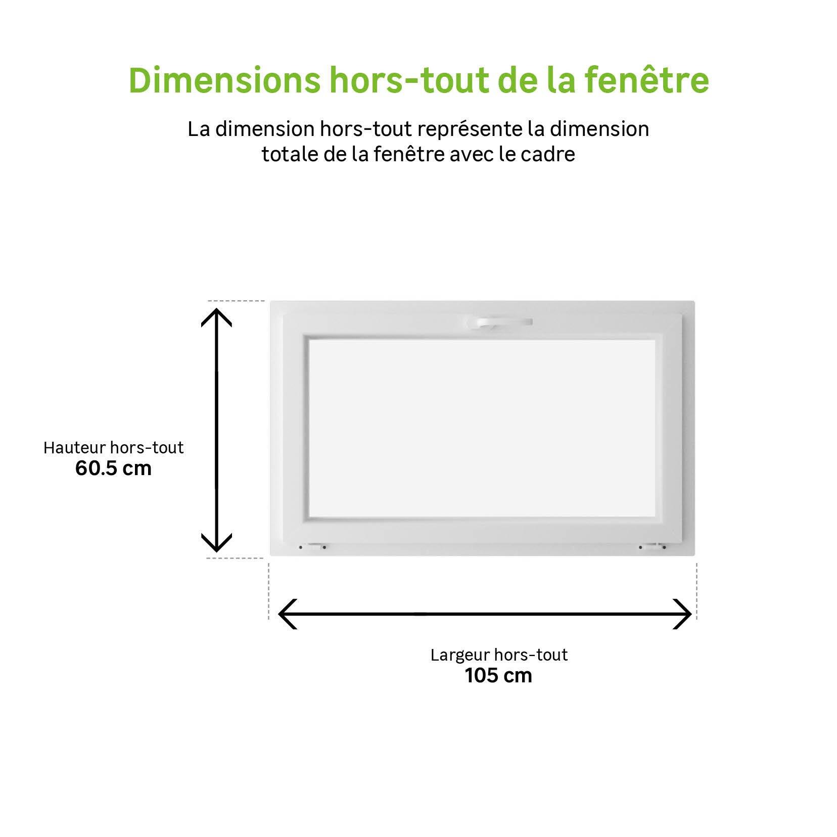 Abattant PVC Essentiel H.60xl.100cm blanc - 3