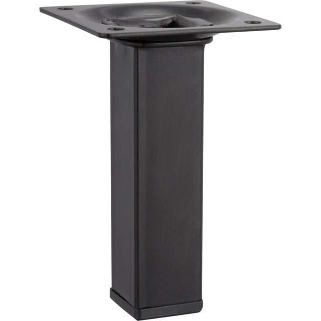 Pied de meuble carré Hettich, noir, 2.4x2.4 cm x hauteur 10 cm