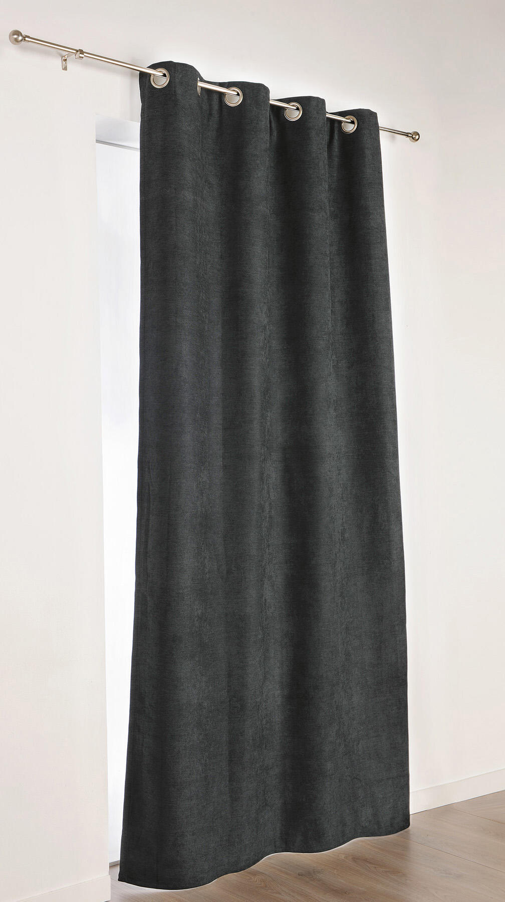 Rideau occultant thermique, Alaska, noir H.260 x l.140 cm - 3