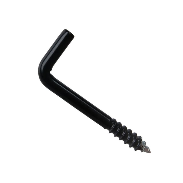 Lot de 15 crochets à vis en L acier STANDERS, Diam.3 x L.30 mm