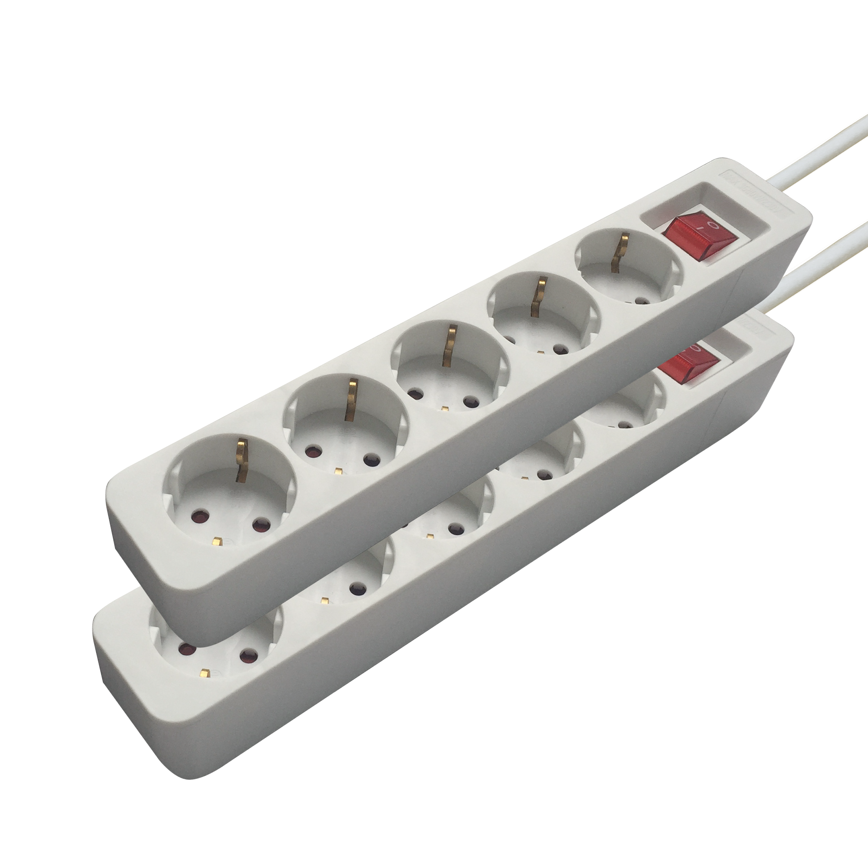 2 extensões 5 tomadas com interruptor 1.5m branco Lexman - 5