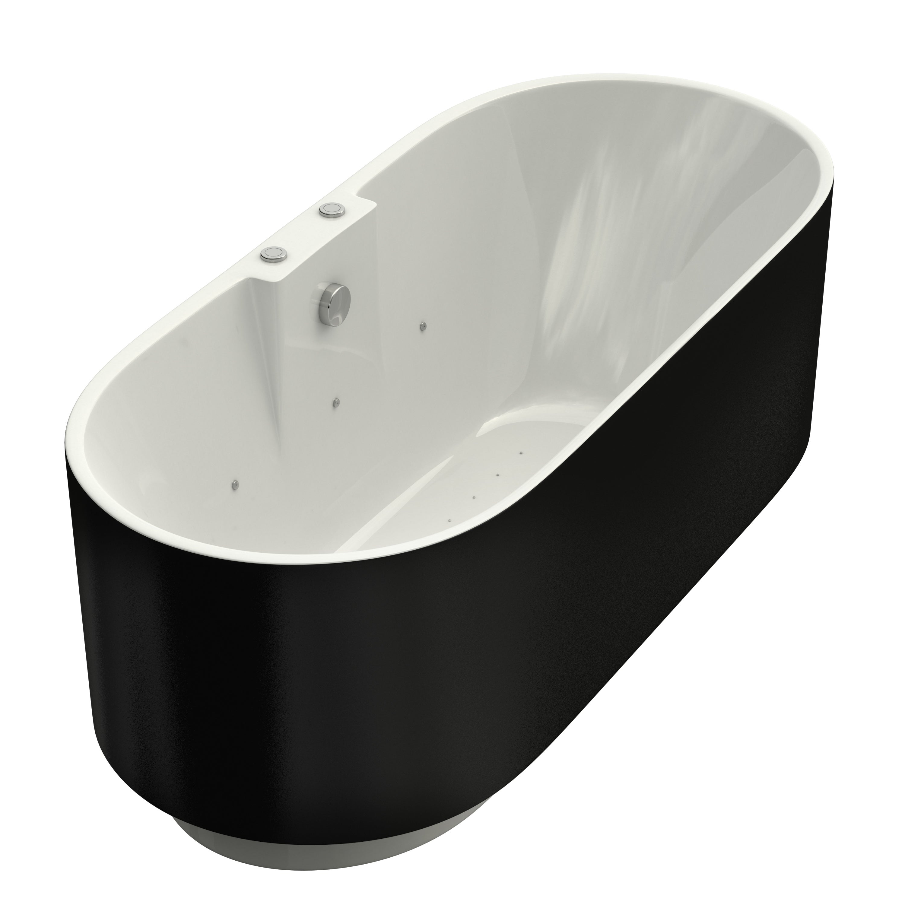 Baignoire balnéo L.175x l.75cm noir Ukio SPALINA - 5