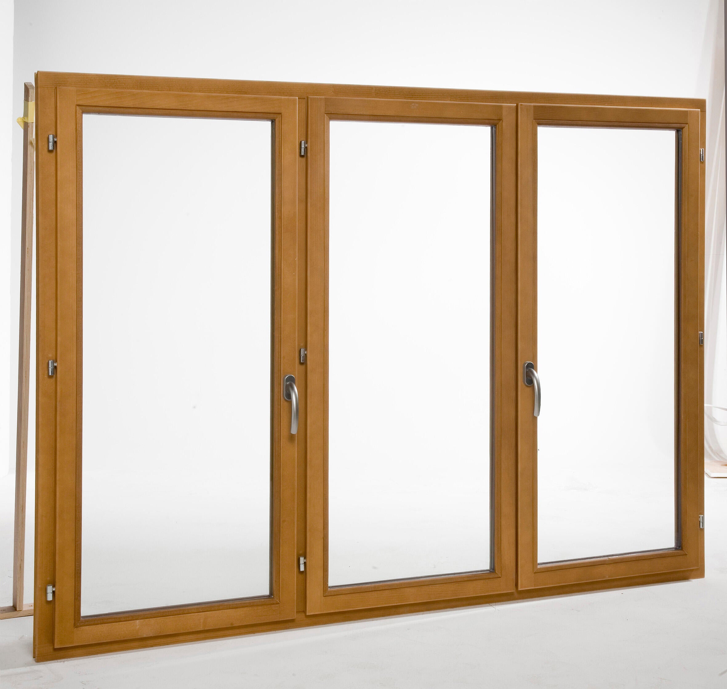 Porte fenêtre Bois Essentiel H.215xl.180cm, 3 vantaux tirant droit - 8