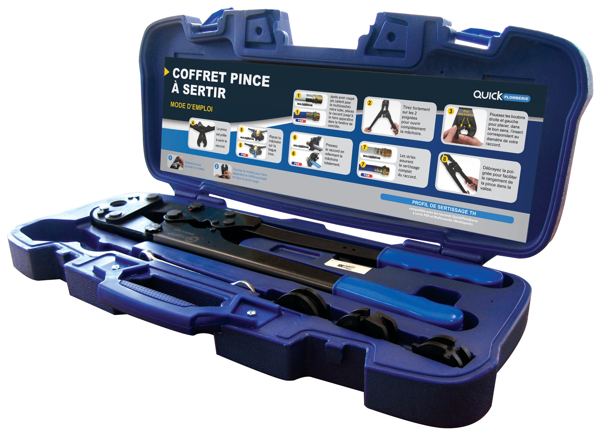 Pince à sertir pour per et multicouche, QUICK PLOMBERIE - 1