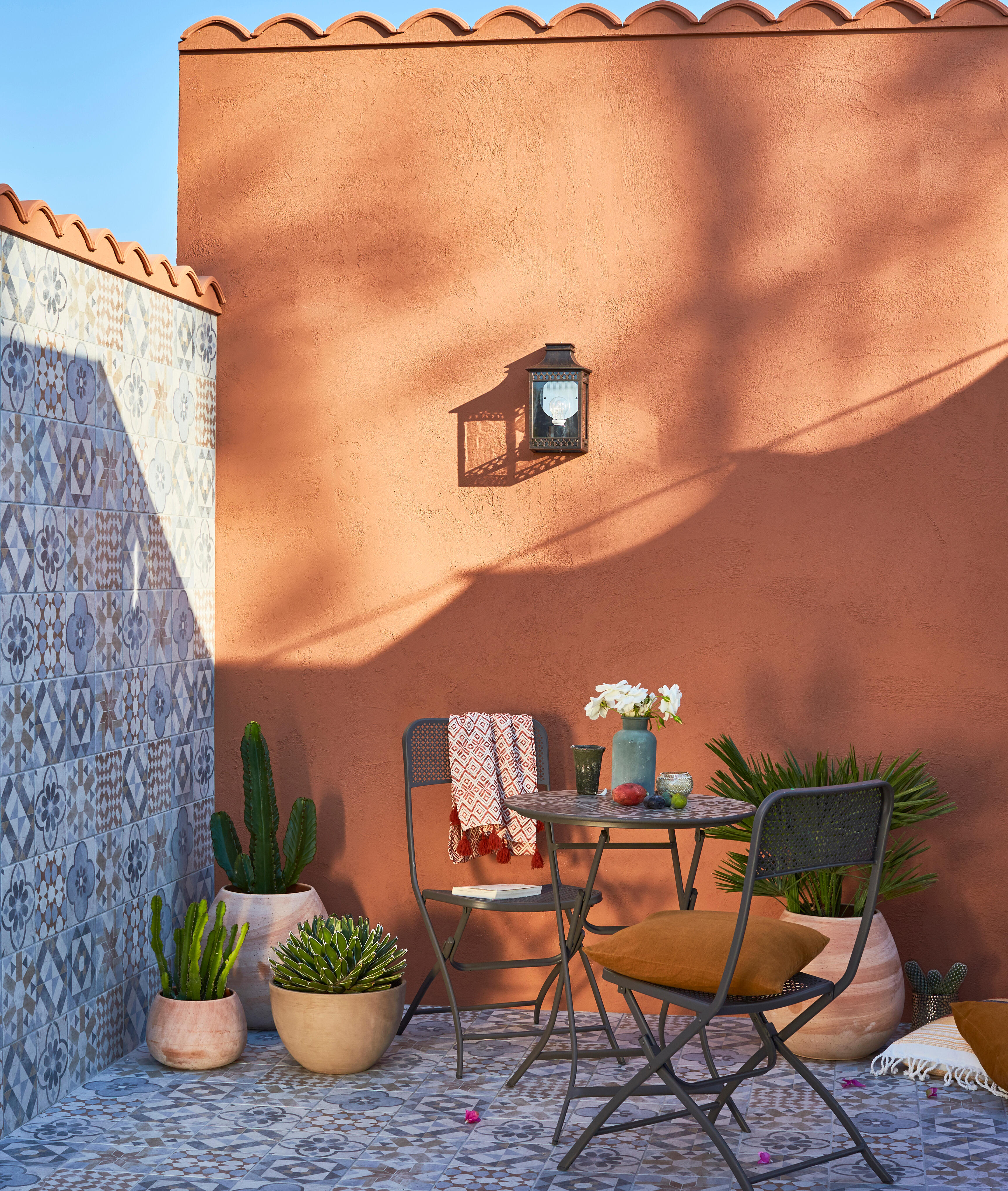 Carrelage sol extérieur effet patchwork gris/bleu Villa l.20 x L.20 cm FRASSINOR - 5