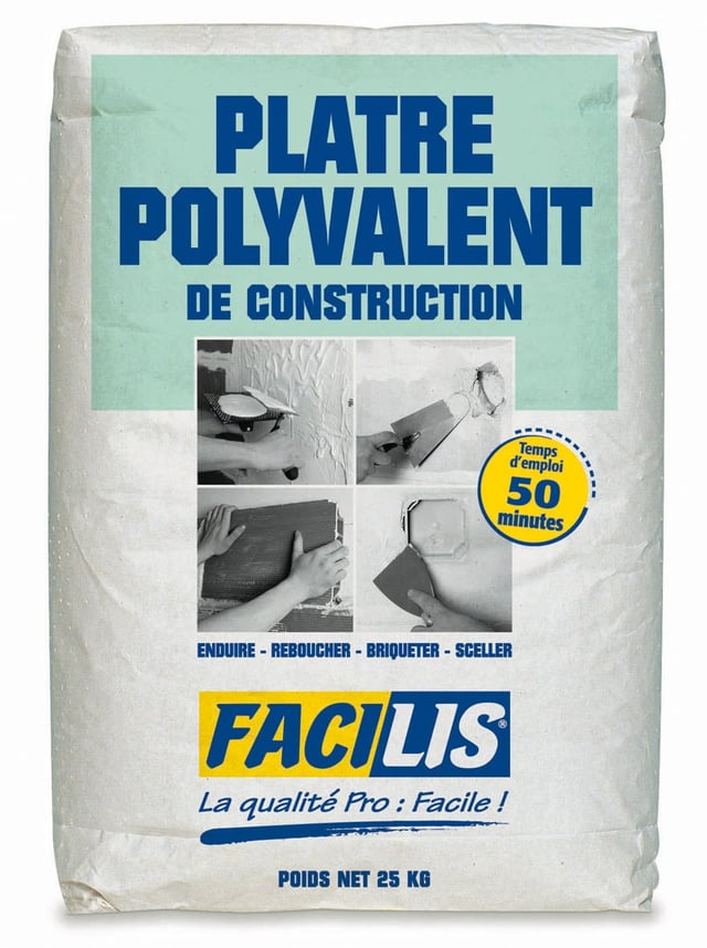 Plâtre polyvalent FACILIS, 25 kg