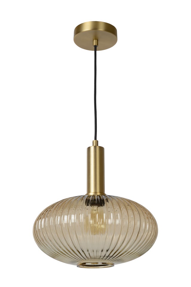 Suspension Maloto verre, ambre, Diam.30 cm, E27