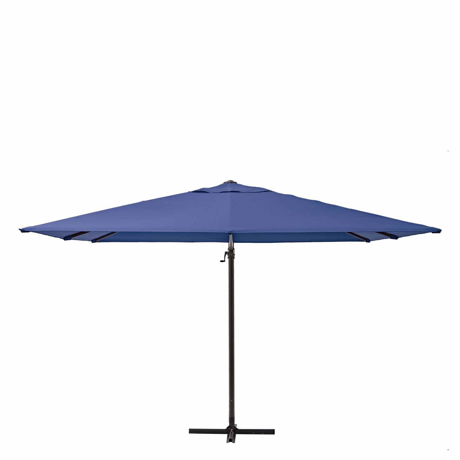 Parasol déporté carré bleu marine Aura NATERIAL L.286 x l.286 cm - 7