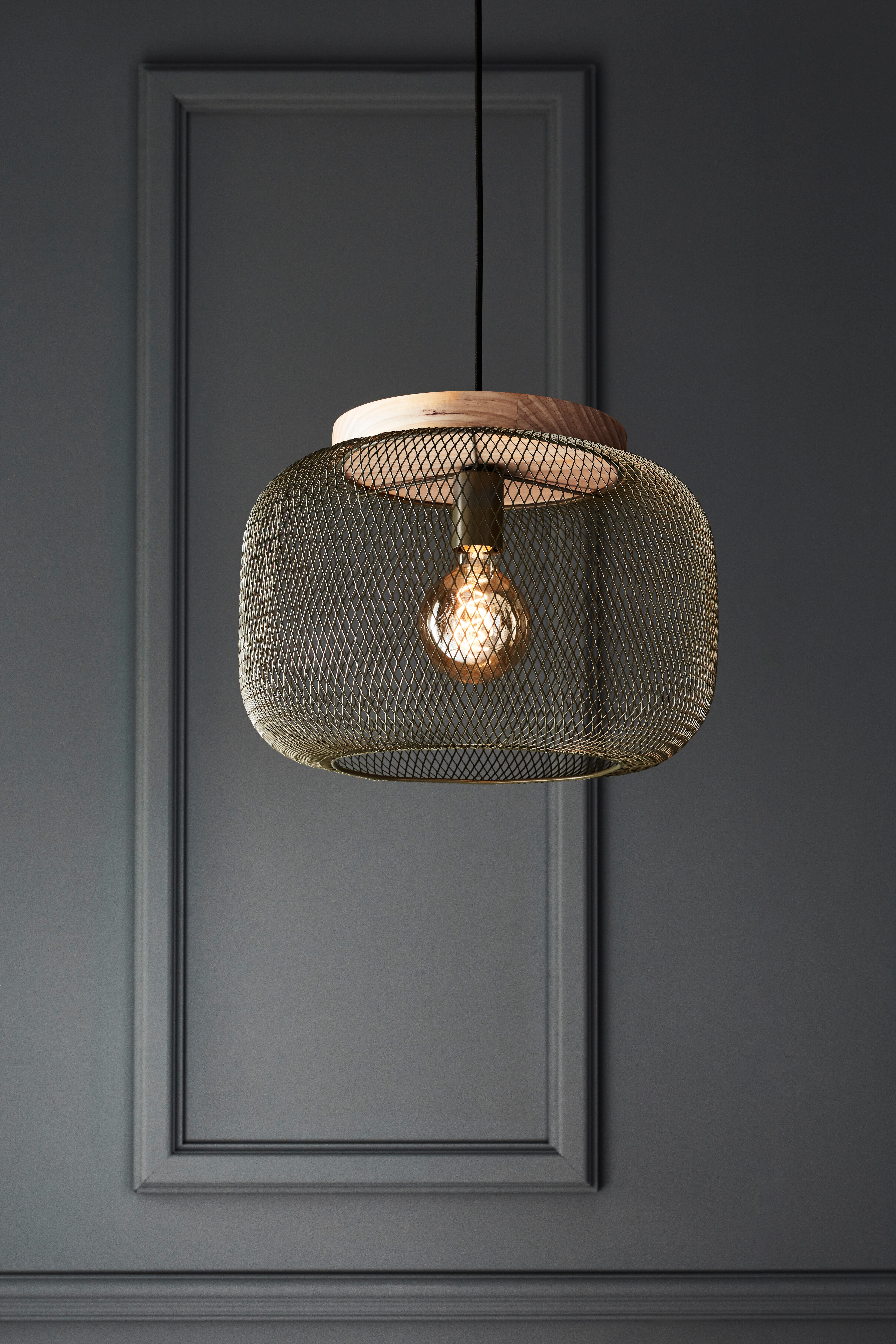 Suspension Giada fer, gris, Diam.39 cm, E27 - 3
