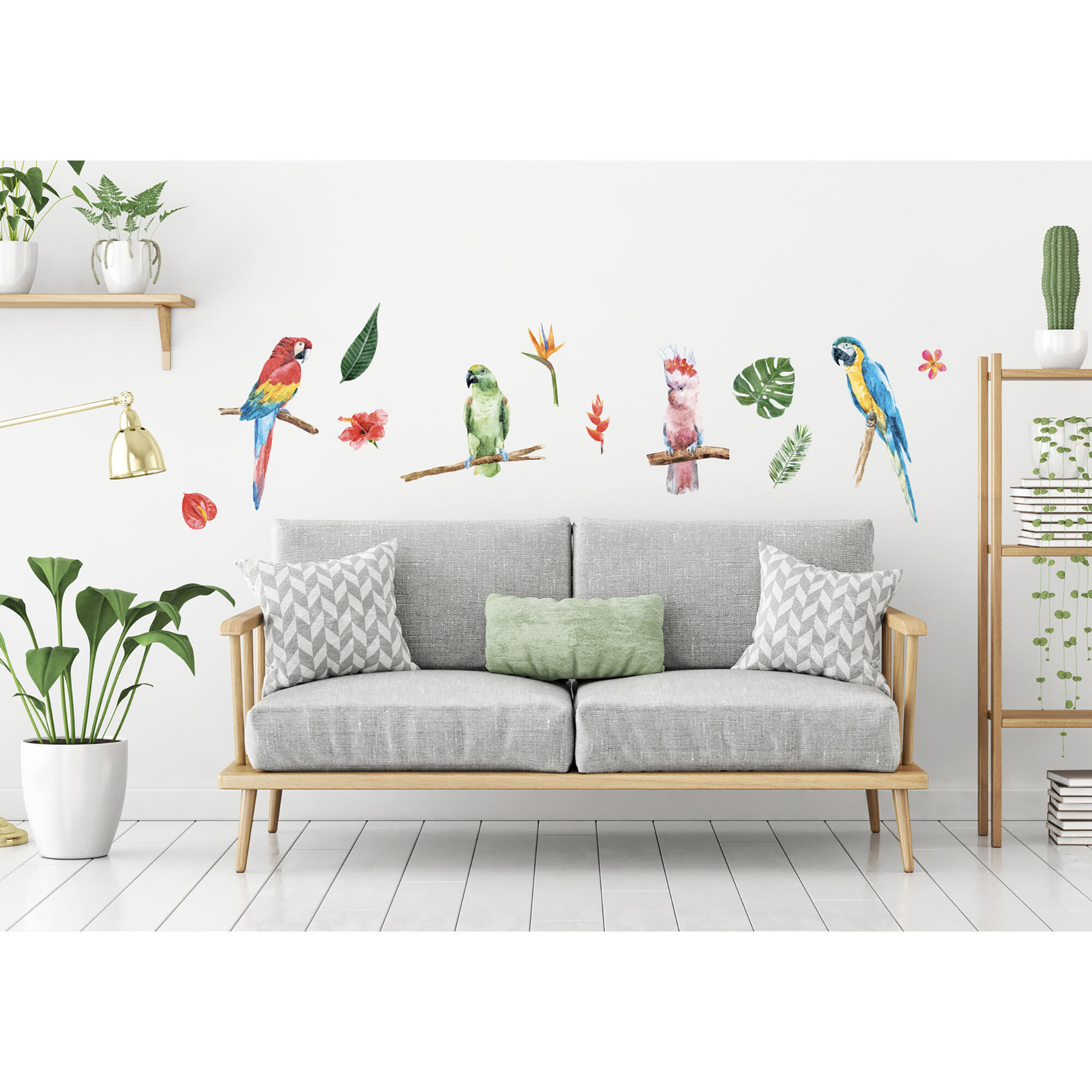 Sticker décoratif Brazil Perroquets , multicolore, 48 cm x 68 cm - 2