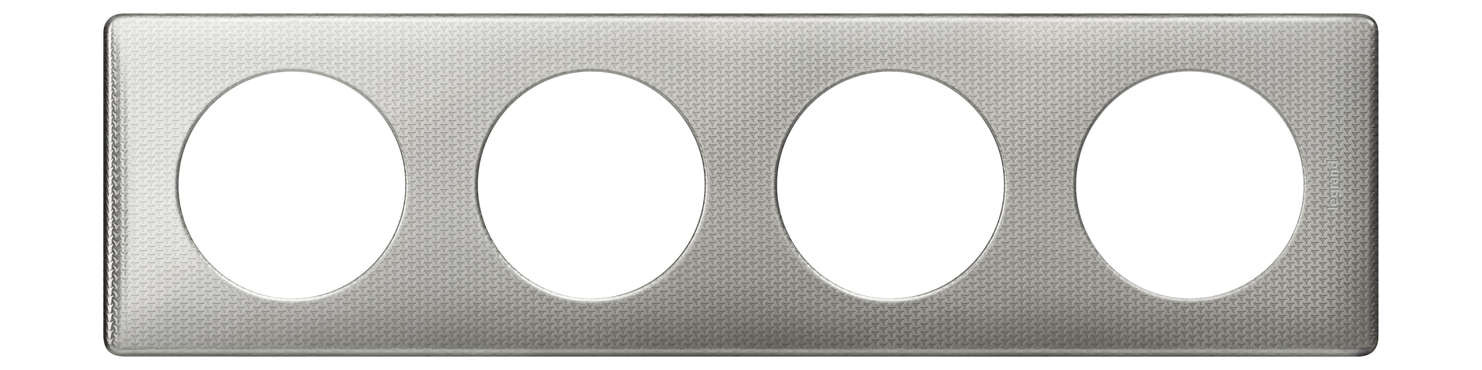 Plaque Métal LEGRAND Céliane quadruple Alu snake - 068724