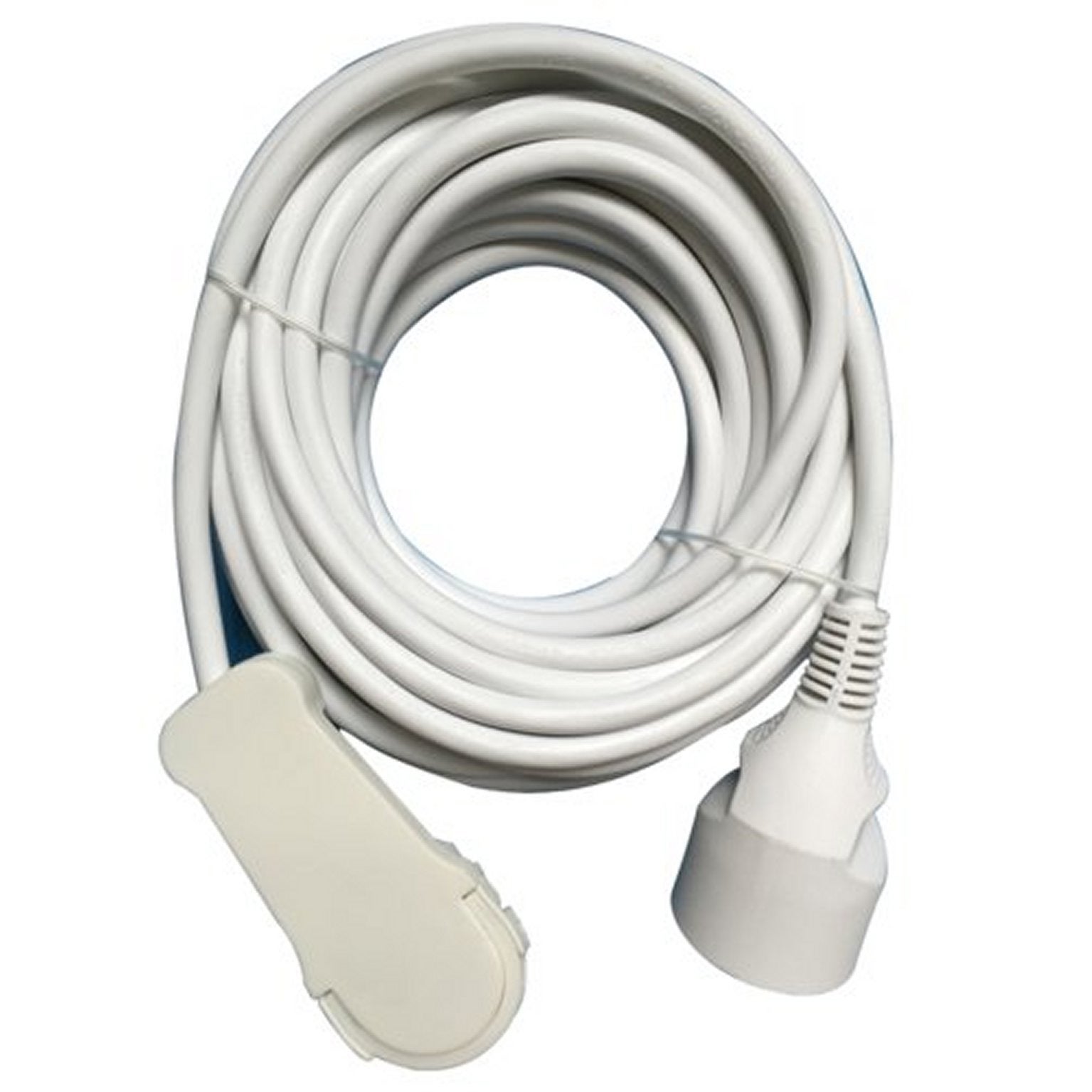 Rallonge électrique ménager avec terre HO5VVF, blanc, 10m, Lexman ...