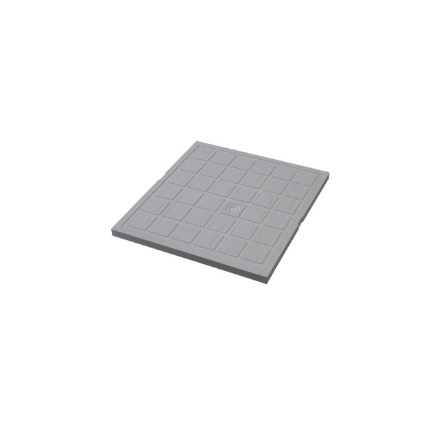 Tampon de sol polypropylène gris FIRST PLAST, L.20 x l.20 cm