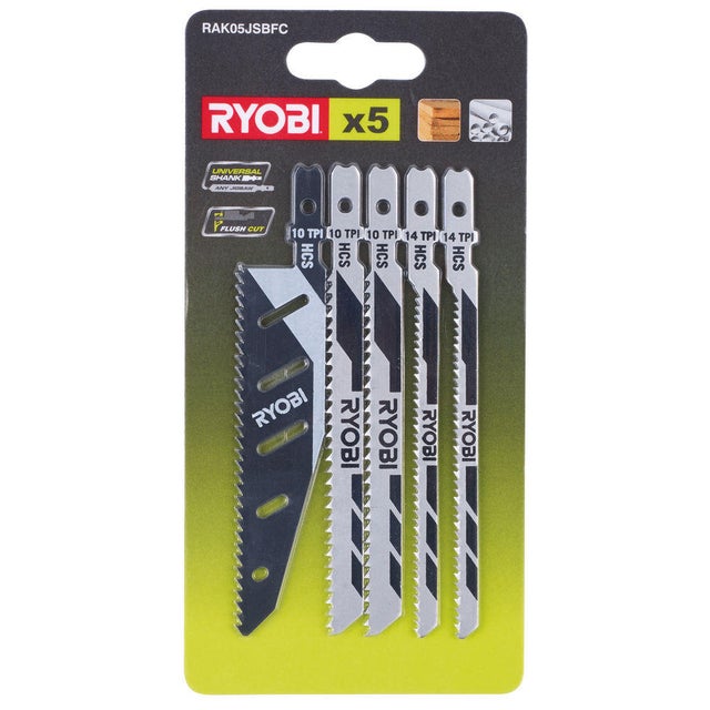 5 lames scie sauteuse flushcut ryobi