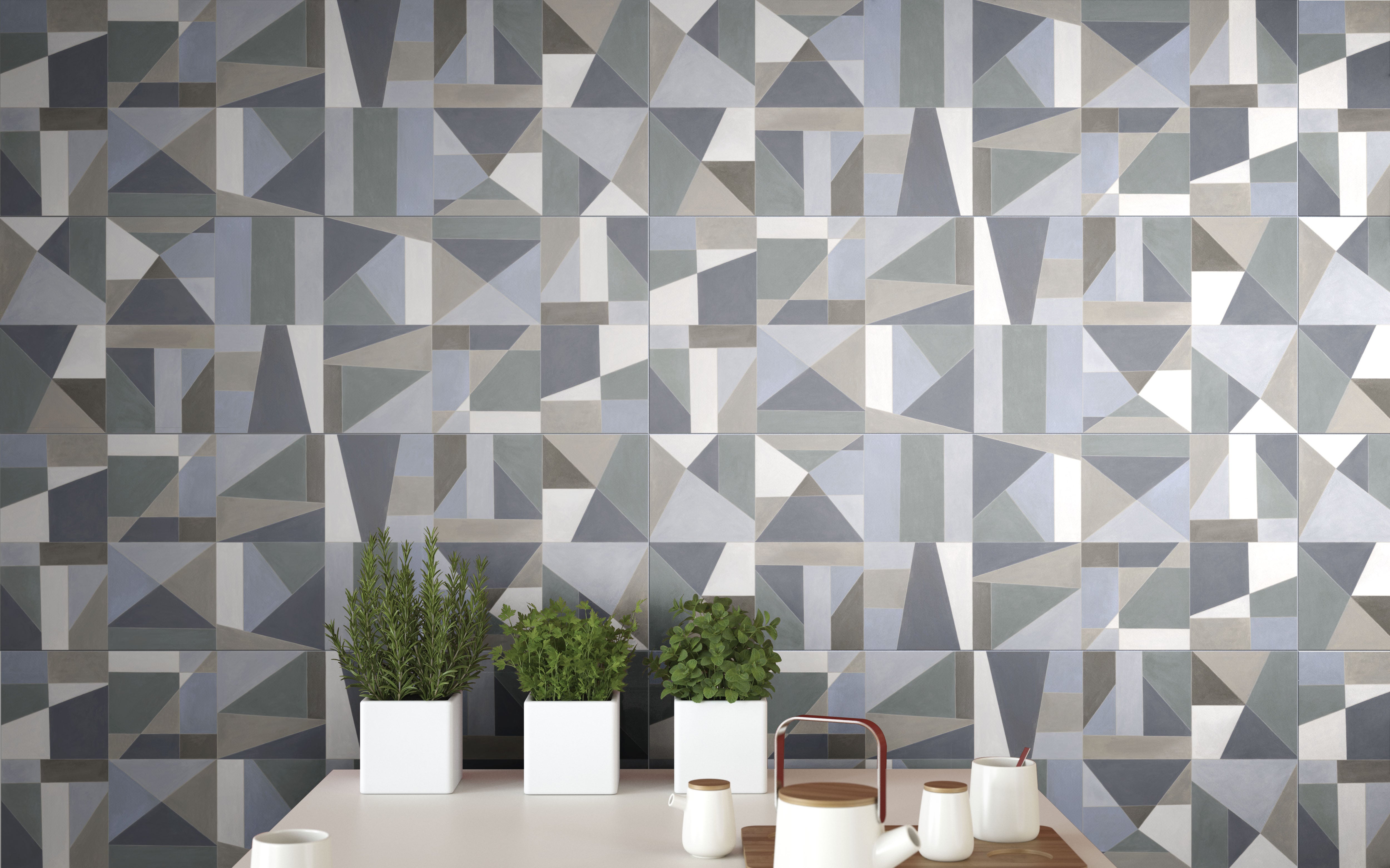 Carrelage mural multicolor satiné l.30 x L.90 cm Botanic - 4