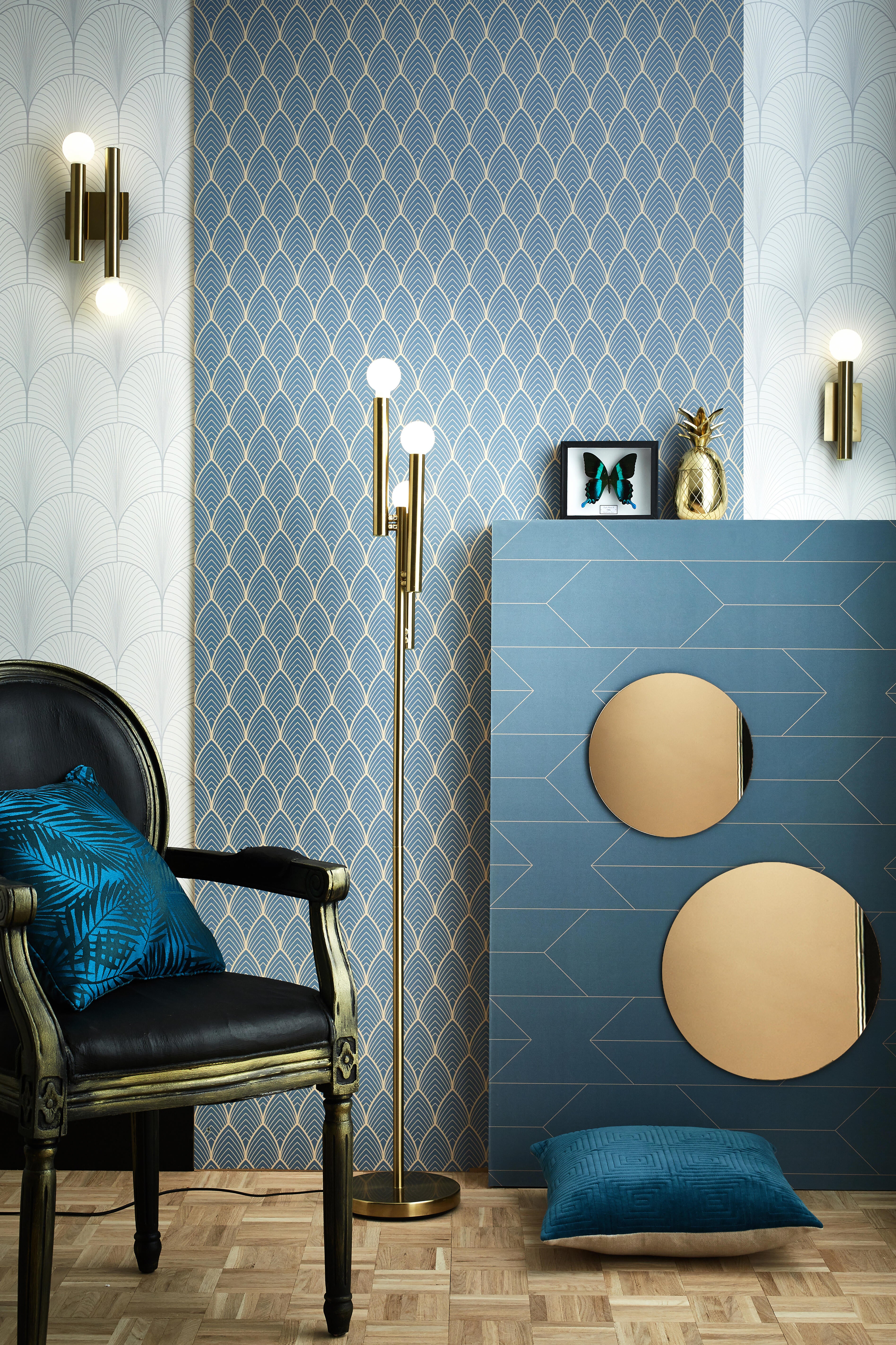 Applique G9, fer / verre, doré, Lucky, BRILLIANT - 5