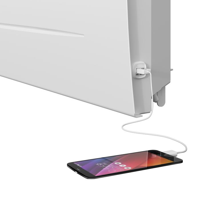 Radiateur électrique à inertie sèche 1000 W SAUTER Sibayak horizontal blanc