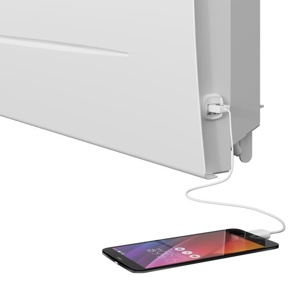 Radiateur électrique à inertie sèche 1000 W SAUTER Sibayak horizontal blanc