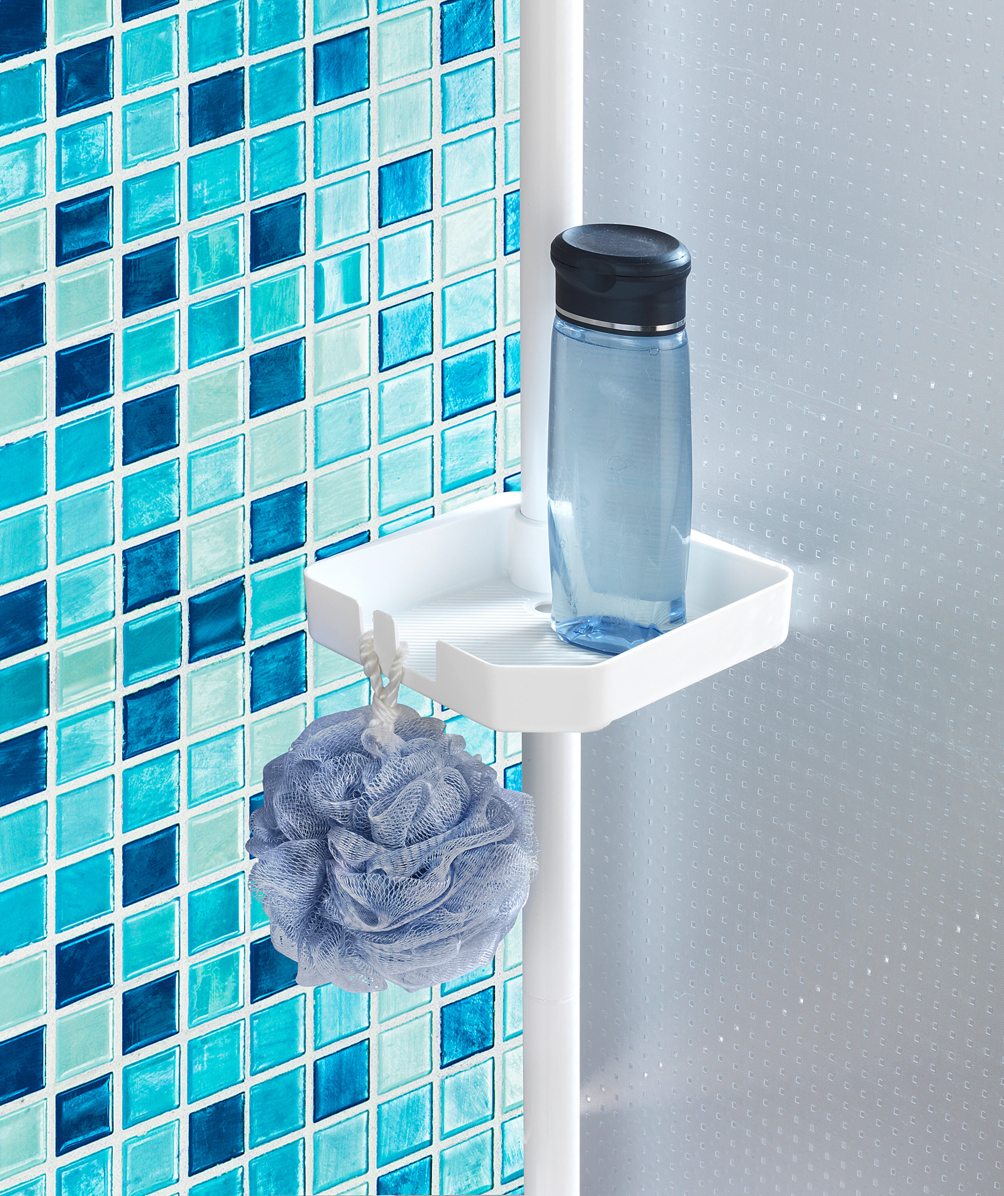 Etagère de douche télescopique blanche funky WENKO - 5