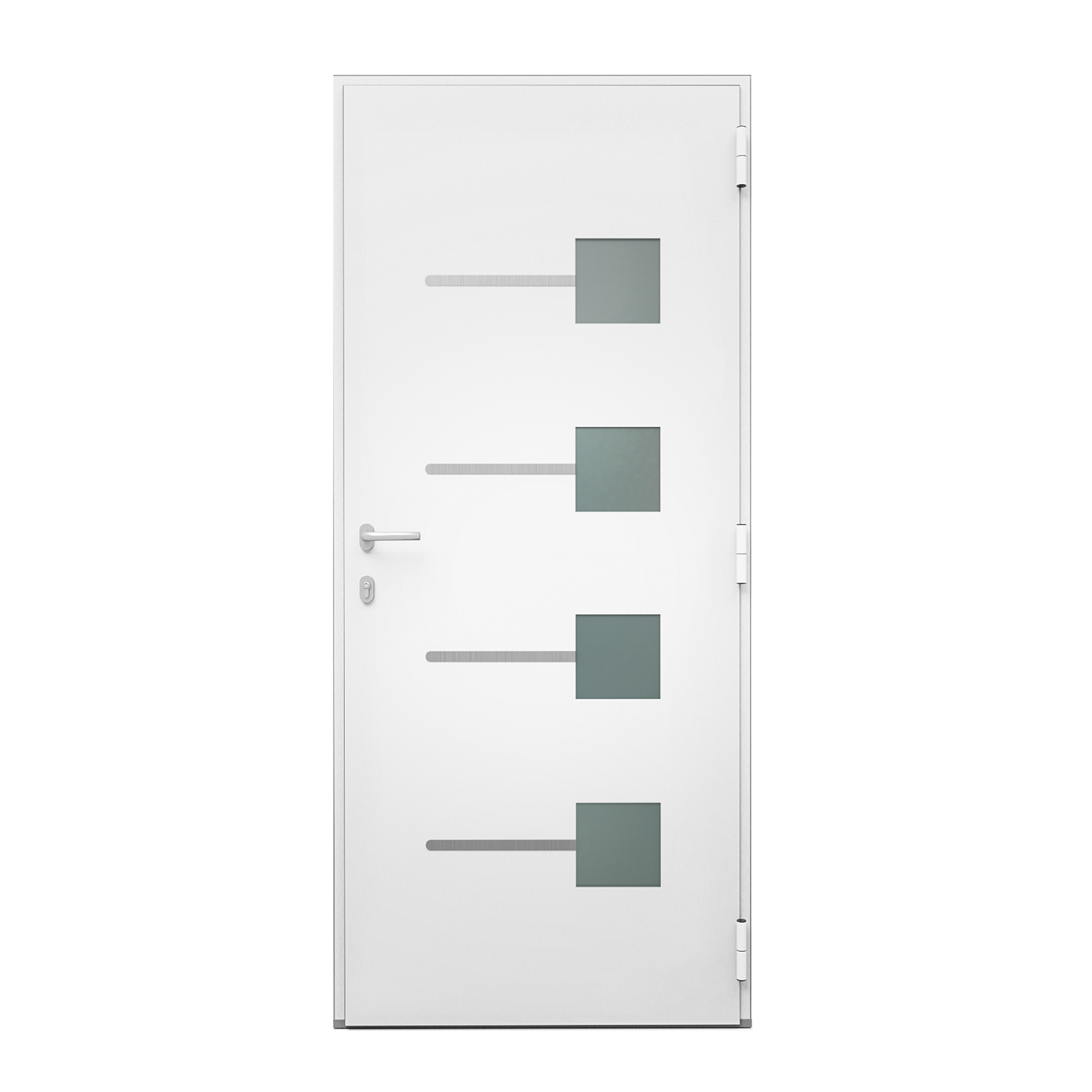 Porte d'entrée Alu Soria 2 Premium H.215 x l.90 cm vitrée gris anthr., p. gauche - 8
