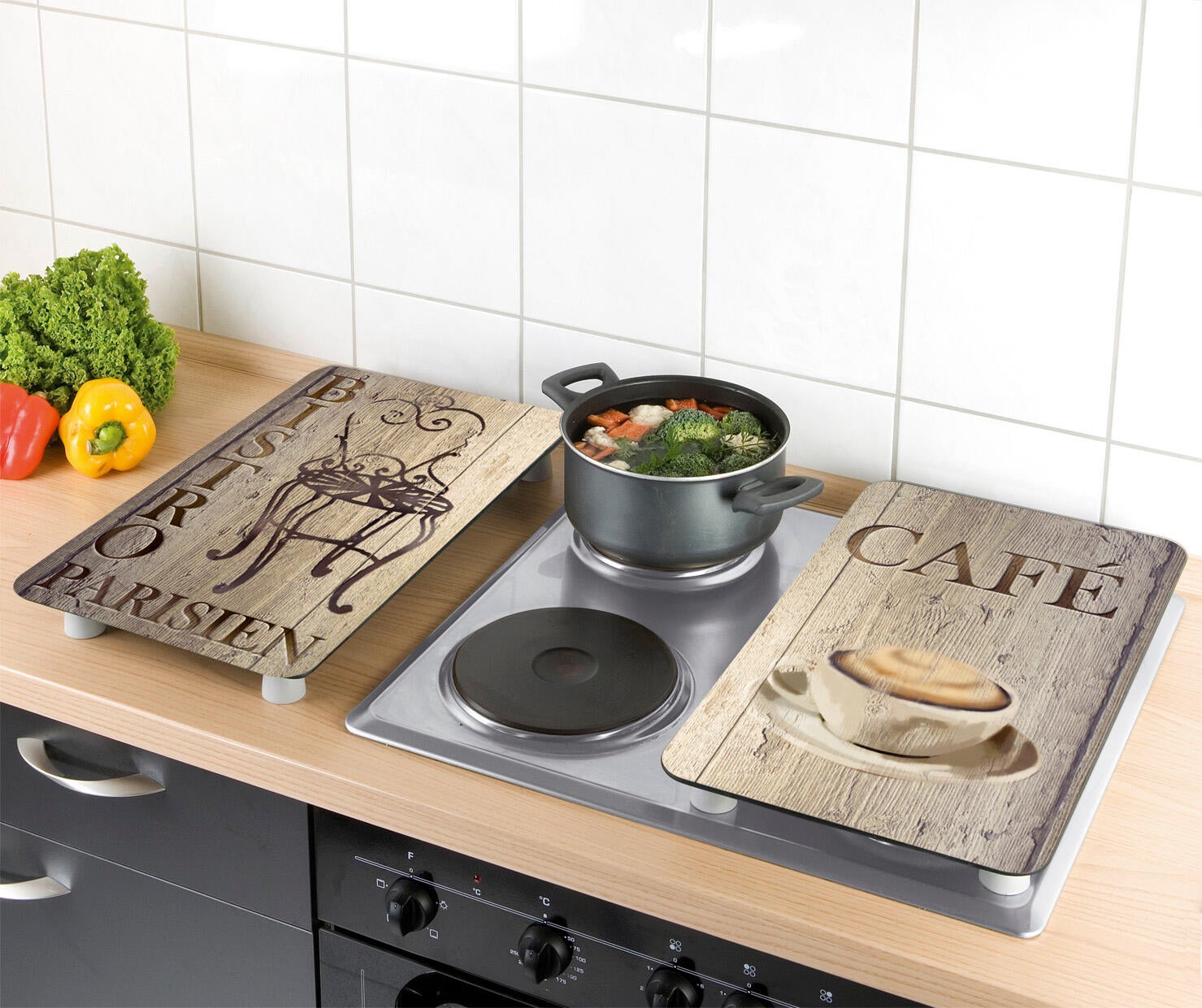 Lot de 2 plaques de protection en verre Bistrot - 3