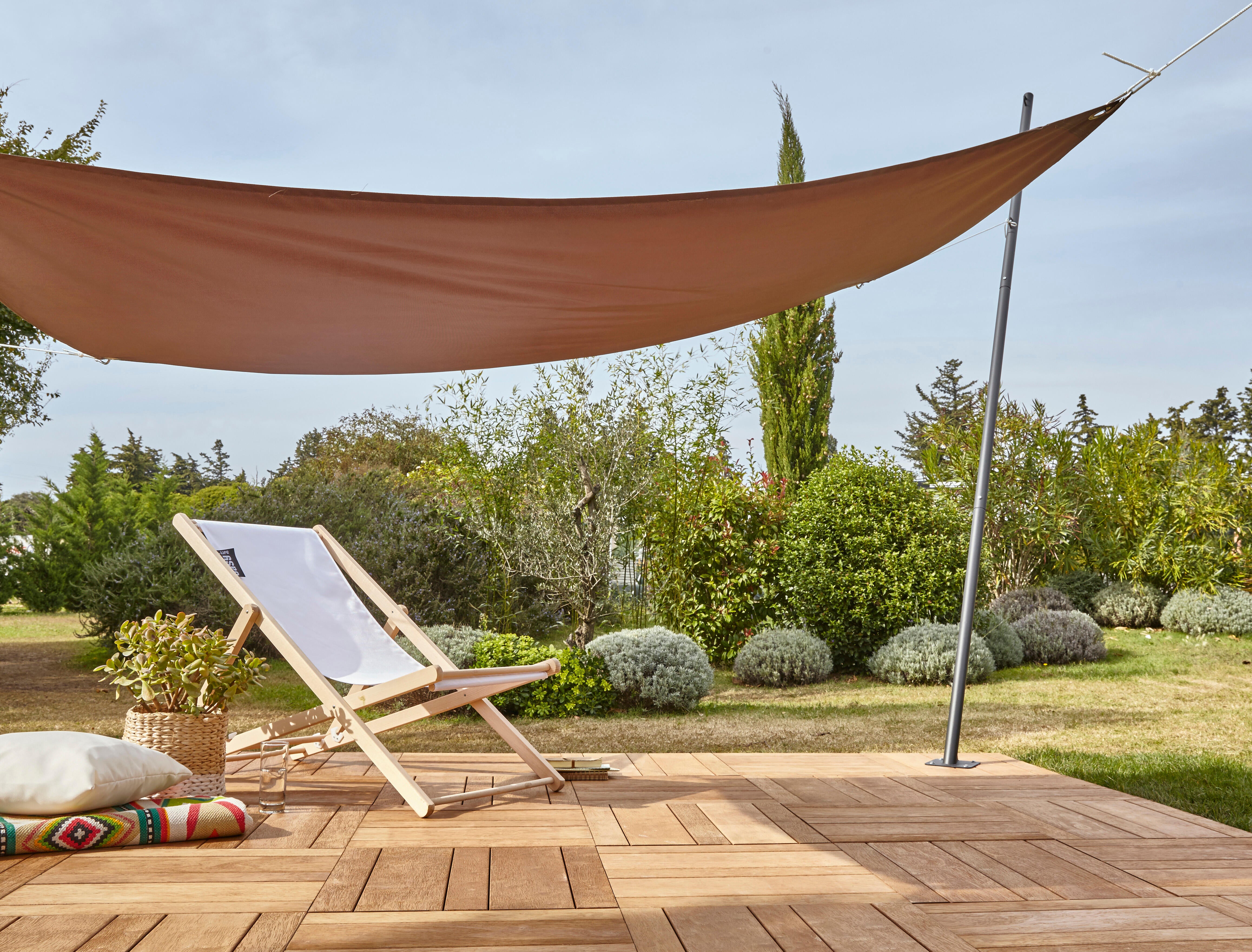 Mât pour voile d'ombrage à lester gris NATERIAL - 2