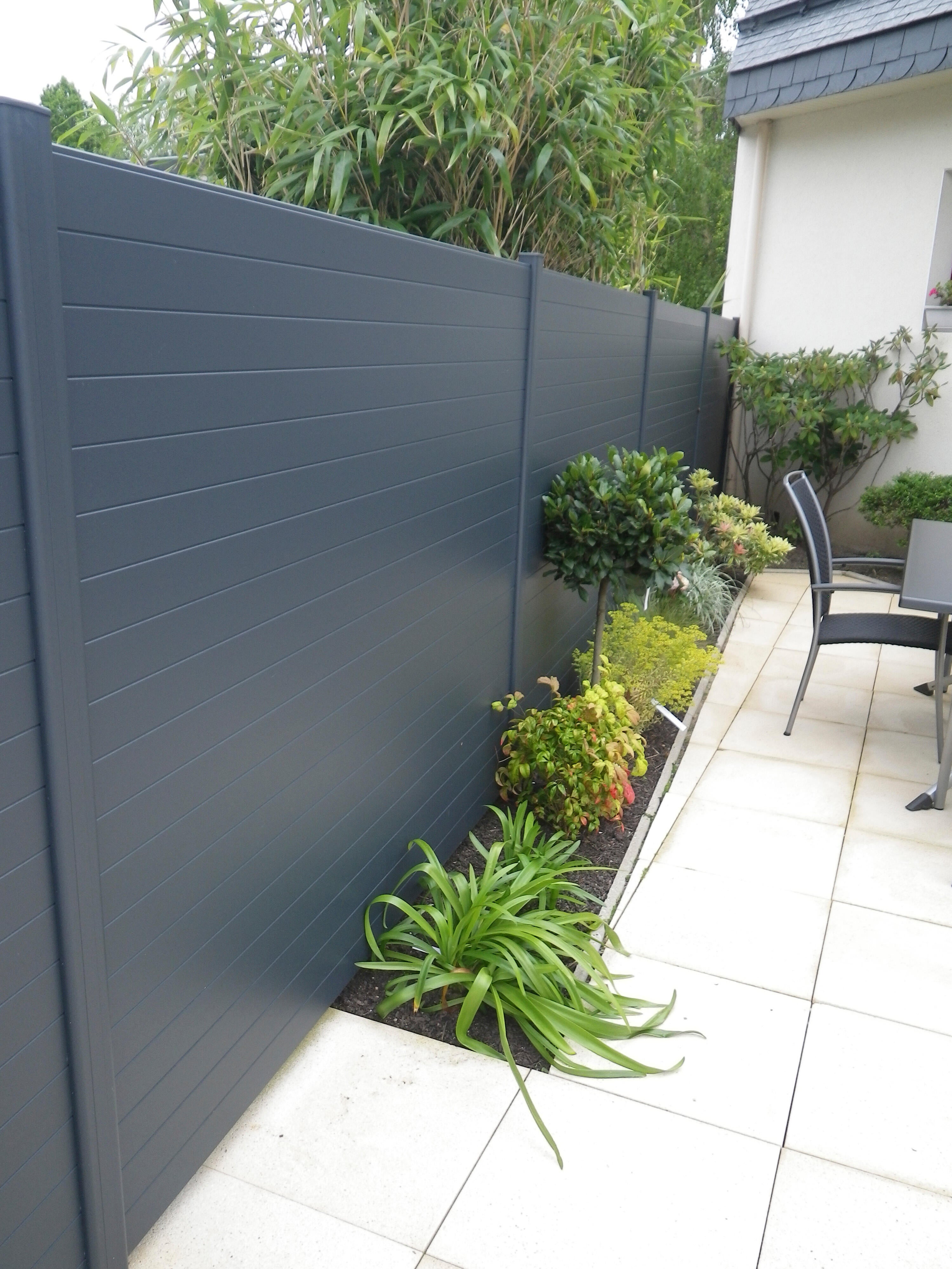 Lame de clôture aluminium pleine Klos up! gris zinc, H.9 x l.145 cm - 7