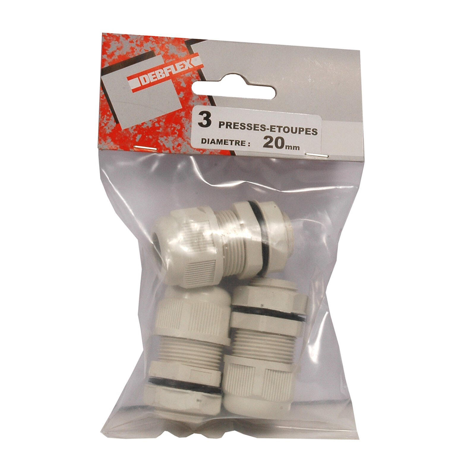 Lot de 3 presse-étoupes Diam.20 mm DEBFLEX - 2