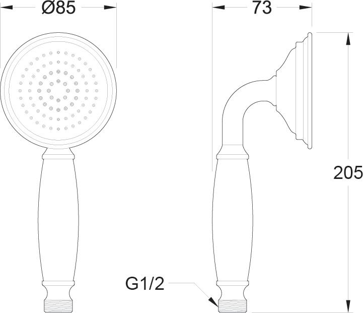 Pommeau de douche JACOB DELAFON Louise chrome - 5