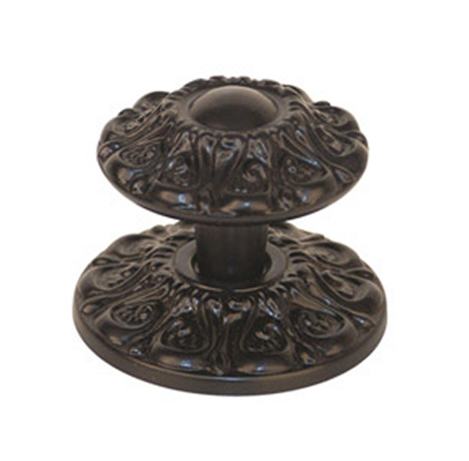 Bouton de tirage Marguerite zamack laqué noir CHRISLIGNE - 3