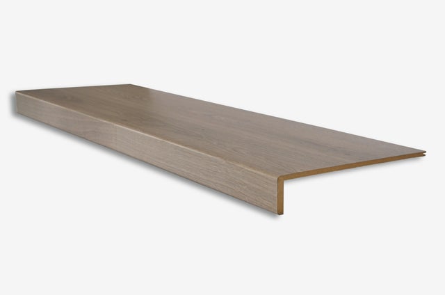 Marche pour rénovation d'escalier chêne gris, L.130 x l.38 cm