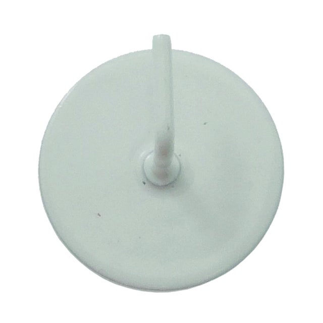 Supporto adesivo 25/28mm in alluminio bianco opaco, 2 pezzi