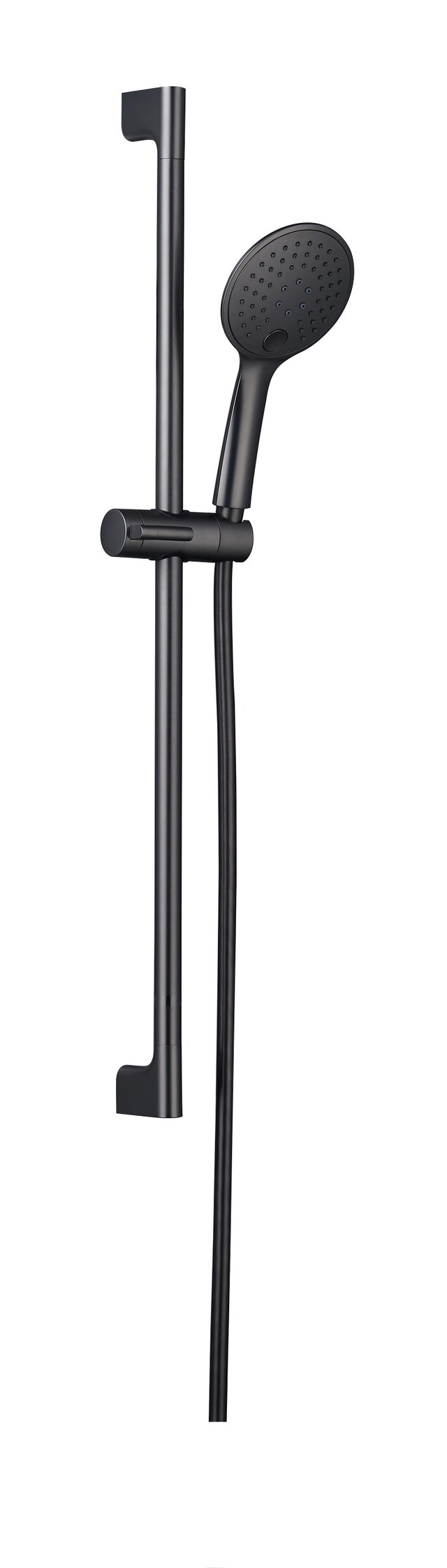 Pommeau de douche 3 jets, flexible et barre ESSEBAGNO Envol Gun métal