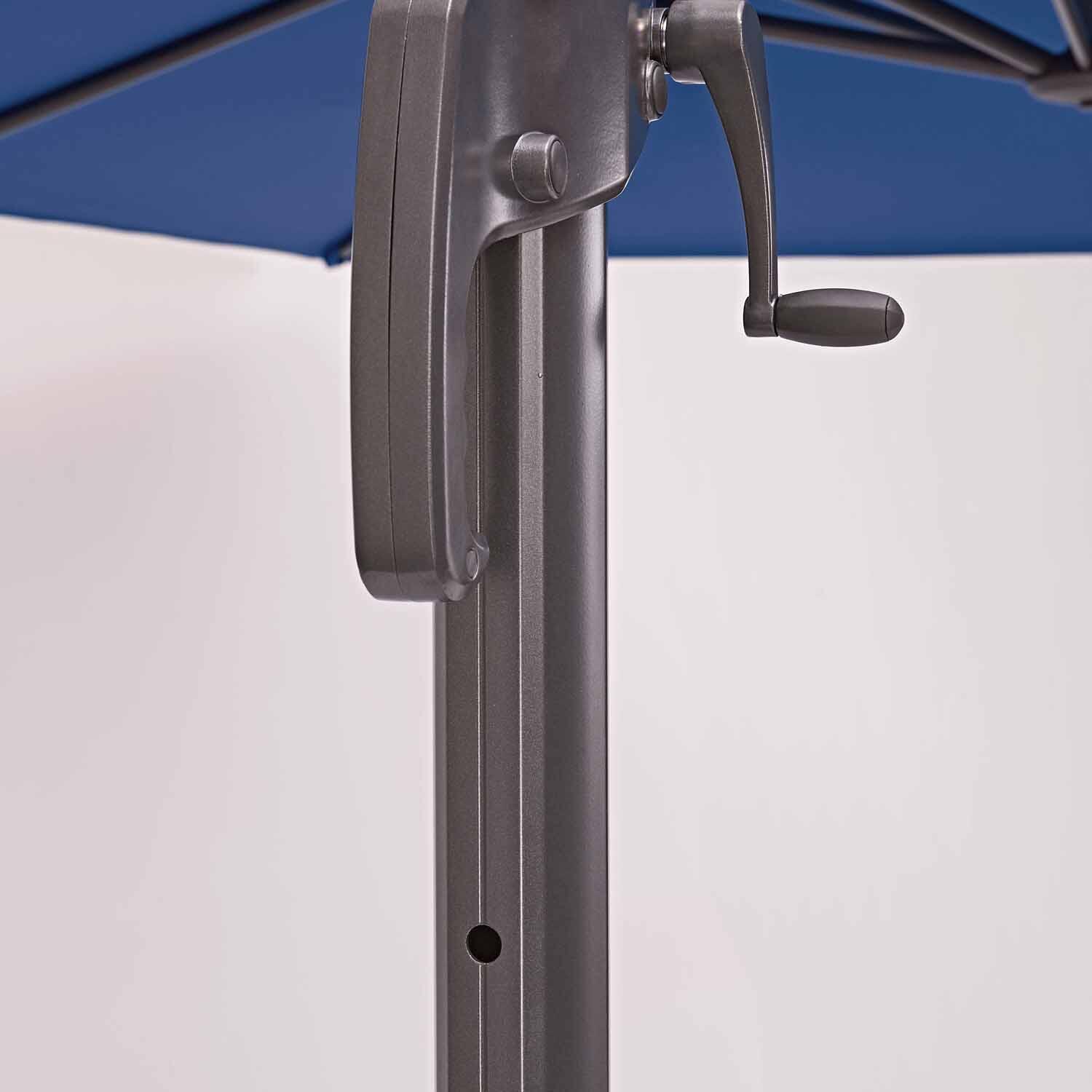 Parasol déporté carré bleu marine Aura NATERIAL L.286 x l.286 cm - 8