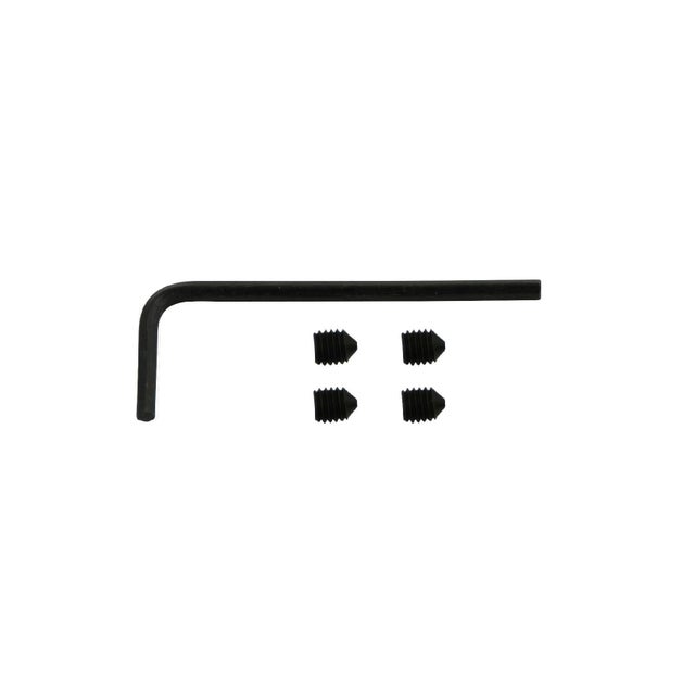 4 vis pointeaux LINEA BERTOMANI acier noir, Diam 5 mm x Longueur 8 mm