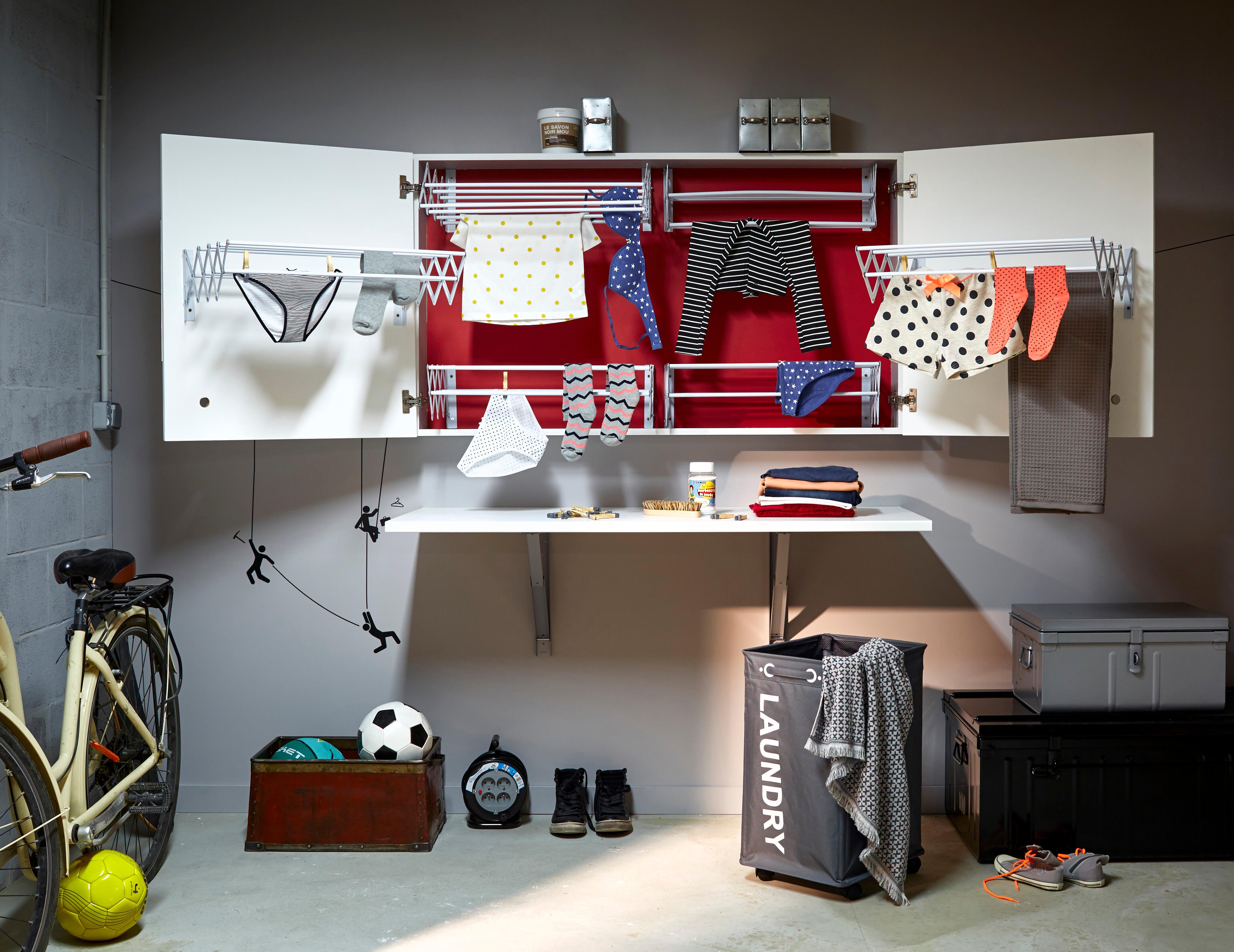 Etendoir à fixation murale 4.8 Azure - 2