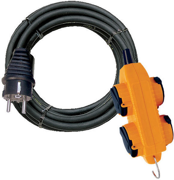 Rallonge électrique de chantier BRENNENSTUHL avec 4 prises de 16 A, long 10 m