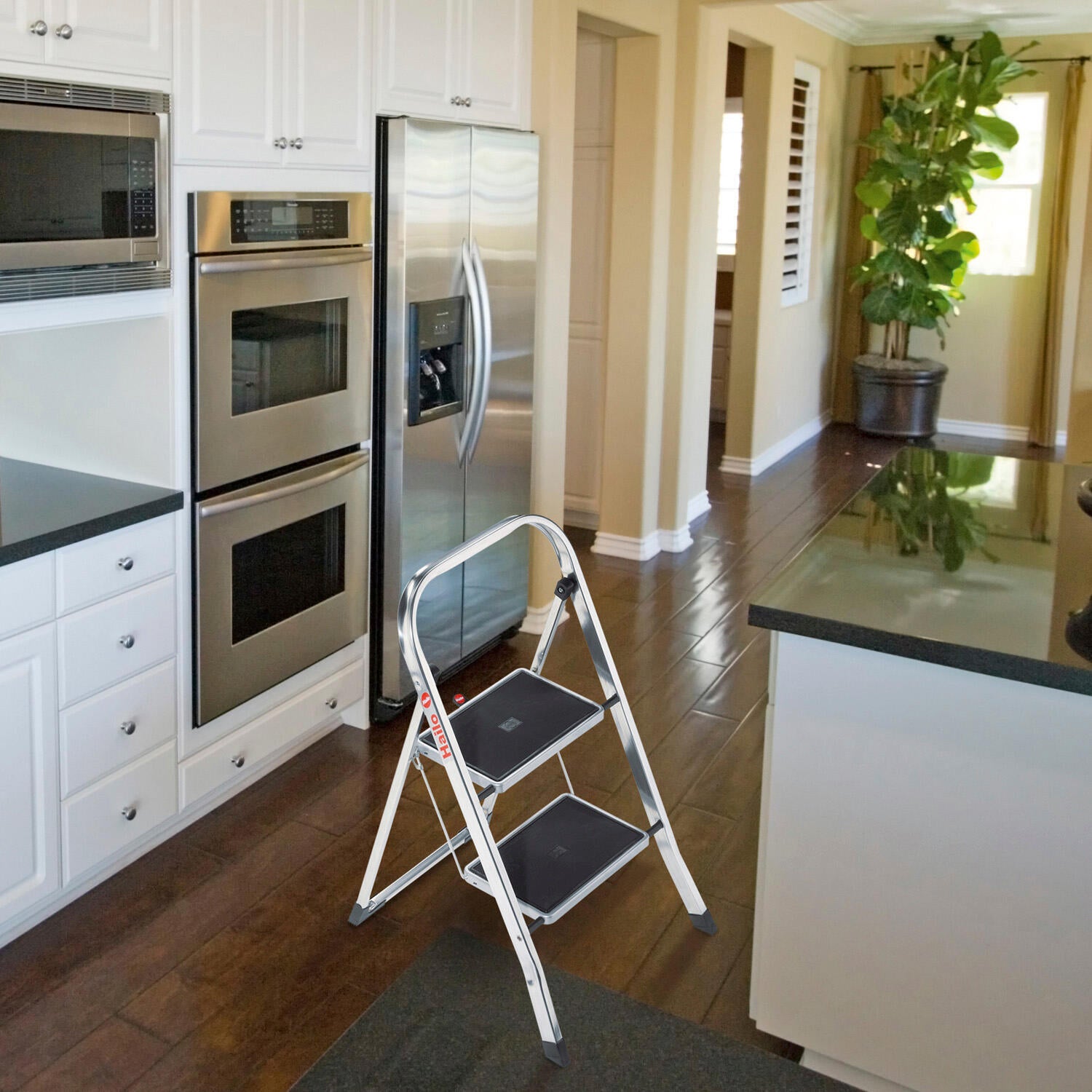 Escabeau aluminium HAILO 2 marches - 2