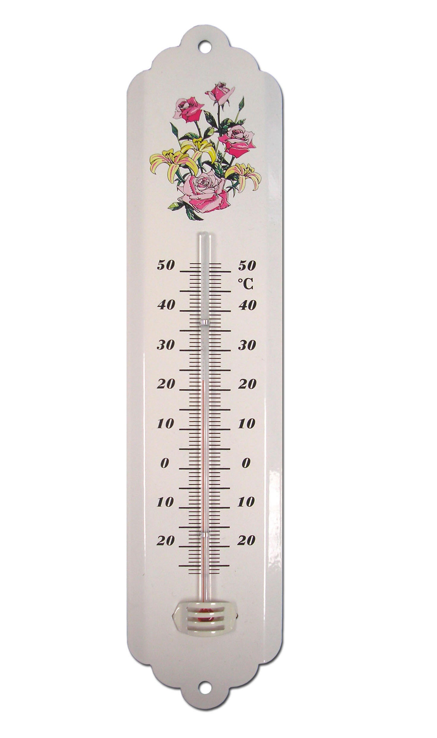 Thermomètre D'Extérieur Effet Bronze - 25,4 Cm, Double Échelle Celsius/Fahrenheit, Sans Pile