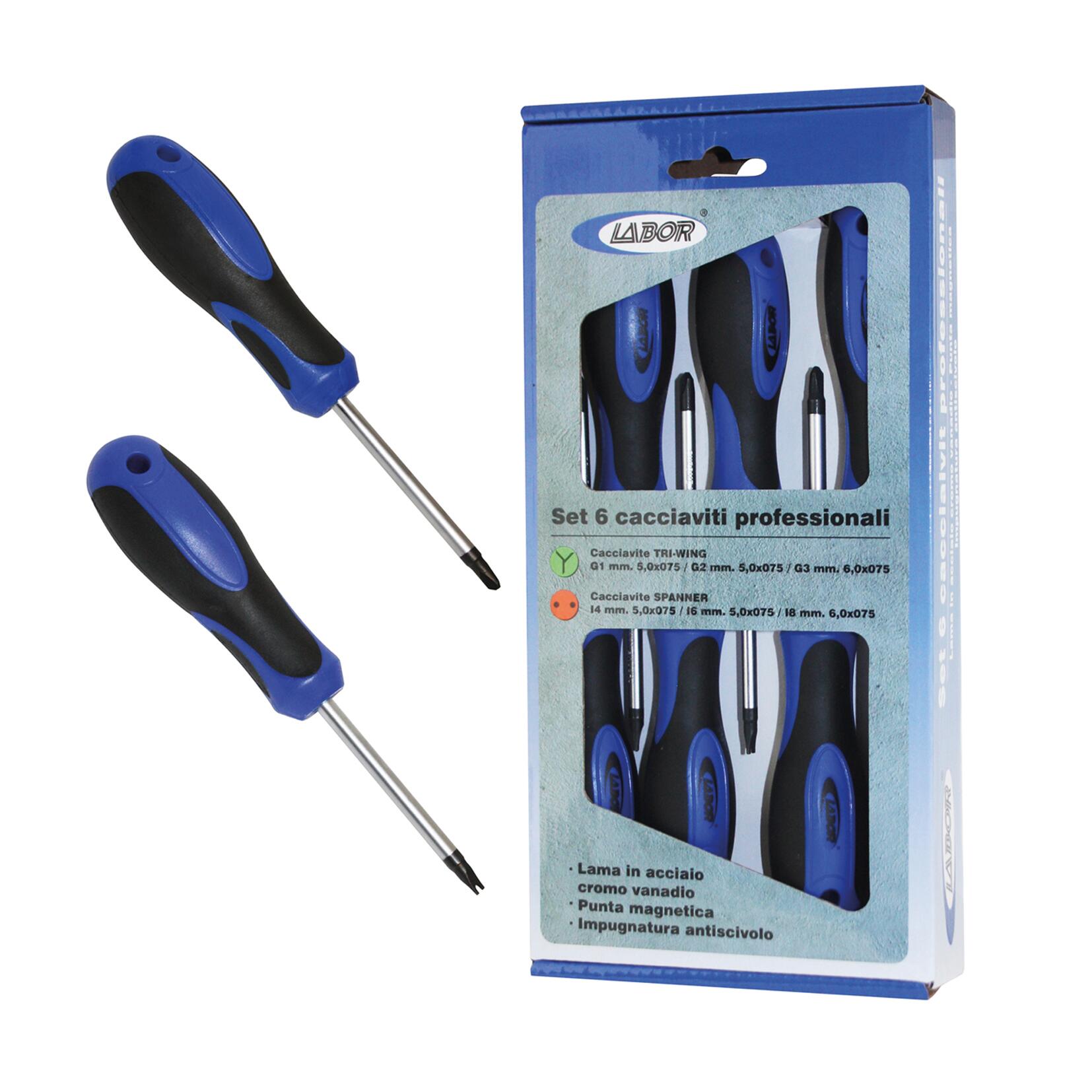 Cacciavite A Cricchetto Magnetico 12 In 1 - Set Con Punte SL, PH, T, H, Impugnatura Blu - Foto 7