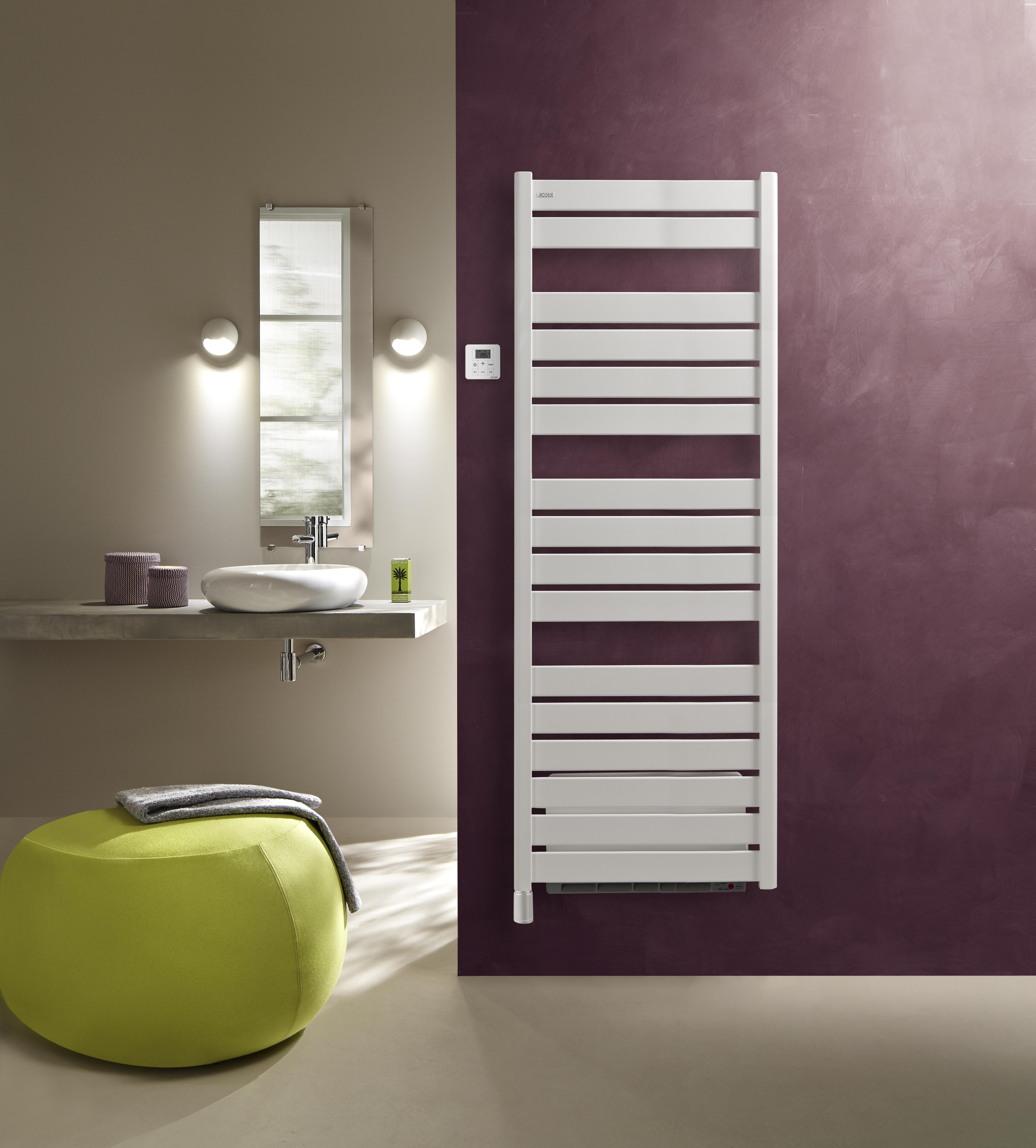 Sèche-serviettes électrique soufflant ACOVA 1000 + 1000W Madras air blanc - 2