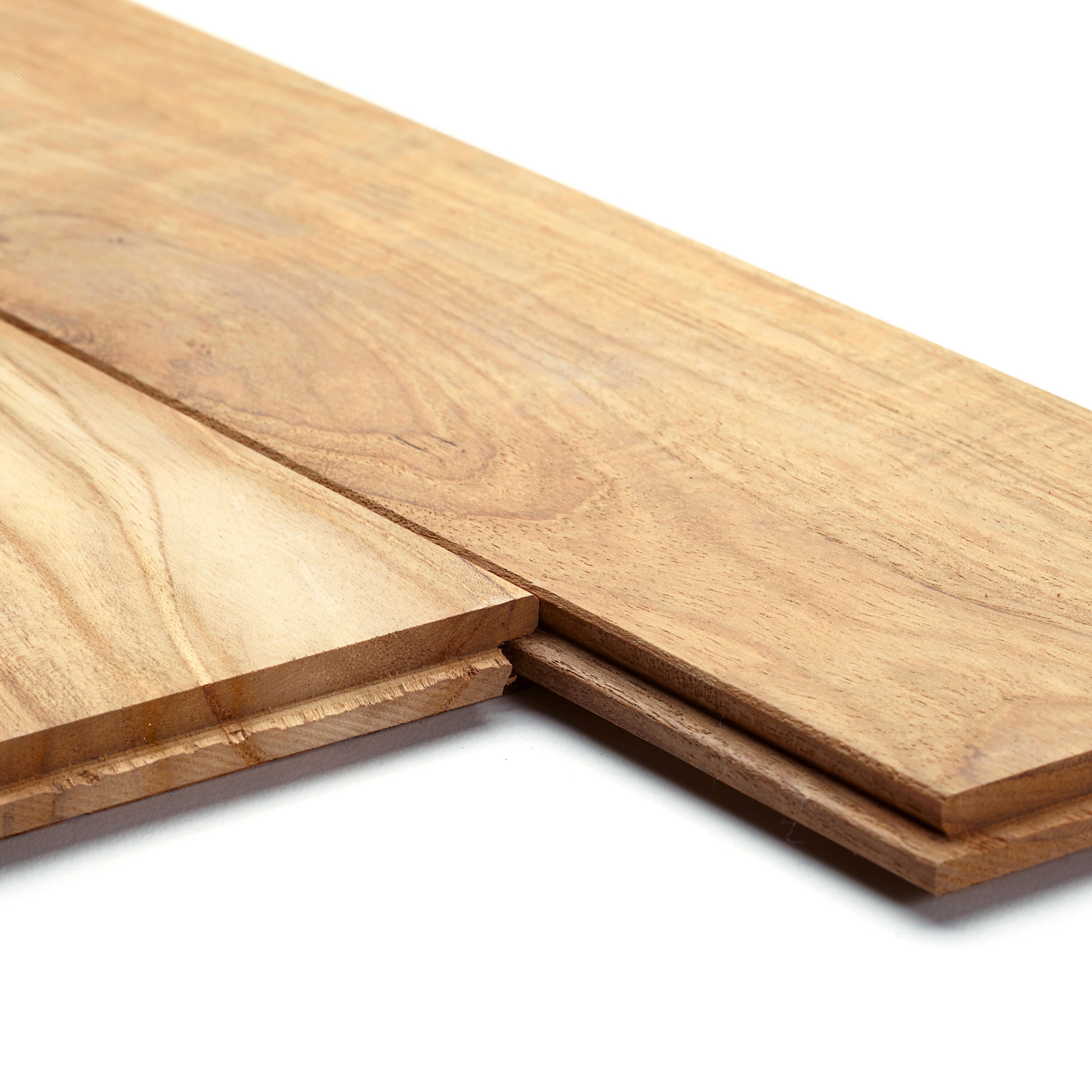 Parquet massello S WOODFLOORING in teak naturale grezzo natura sp. 12/4 mm 1.296 m² - 5