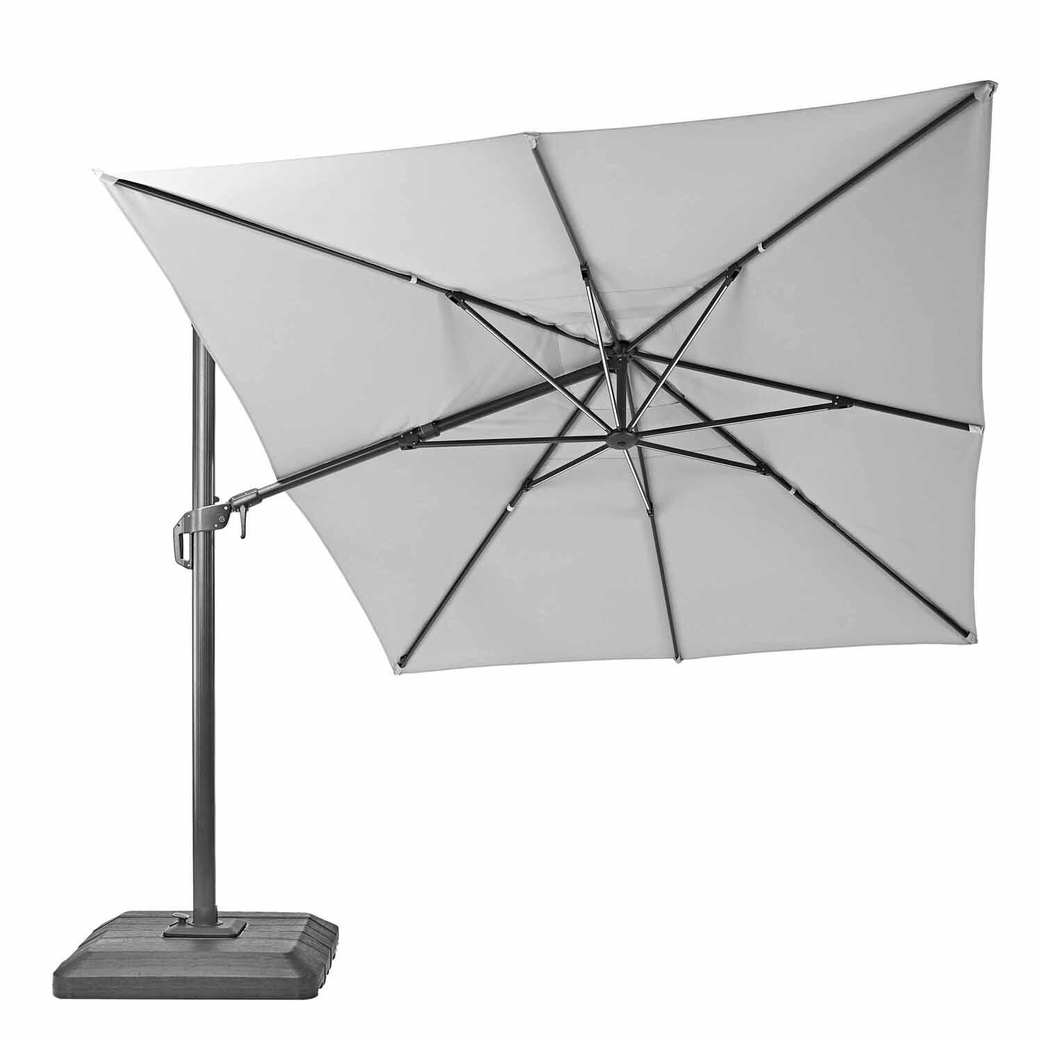 Parasol déporté rectangulaire blanc Sonora II NATERIAL L.390 x l.280 cm - 4