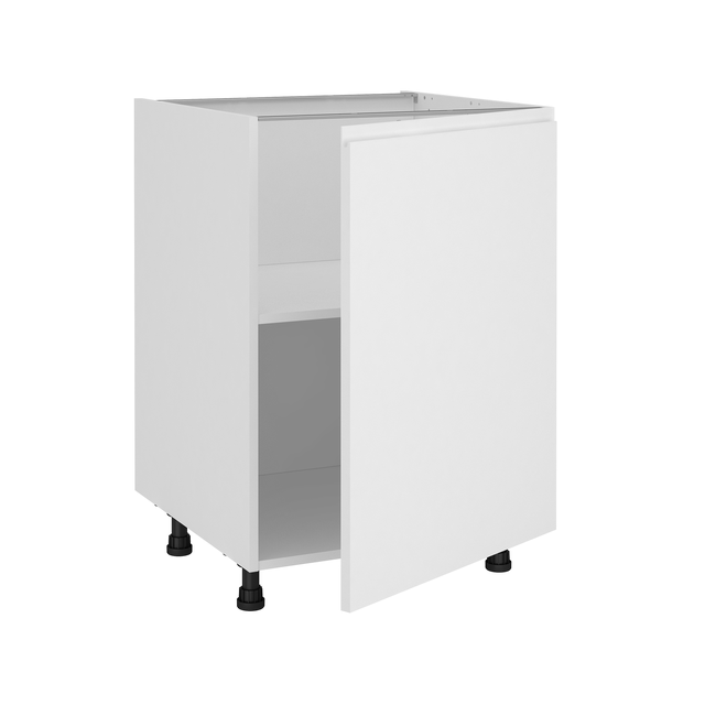 Meuble bas de cuisine Tokyo blanc mat 1 porte H77 x l60